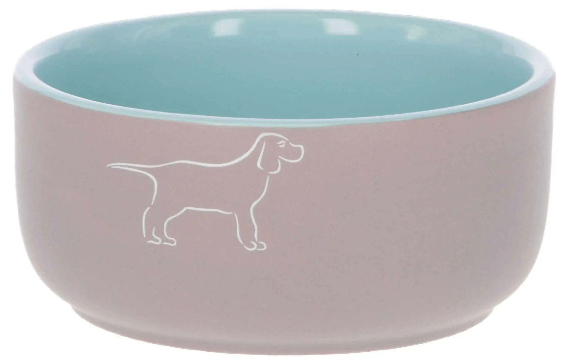 Kerbl Gamelle en céramique Spirit grise-turquoise avec motif