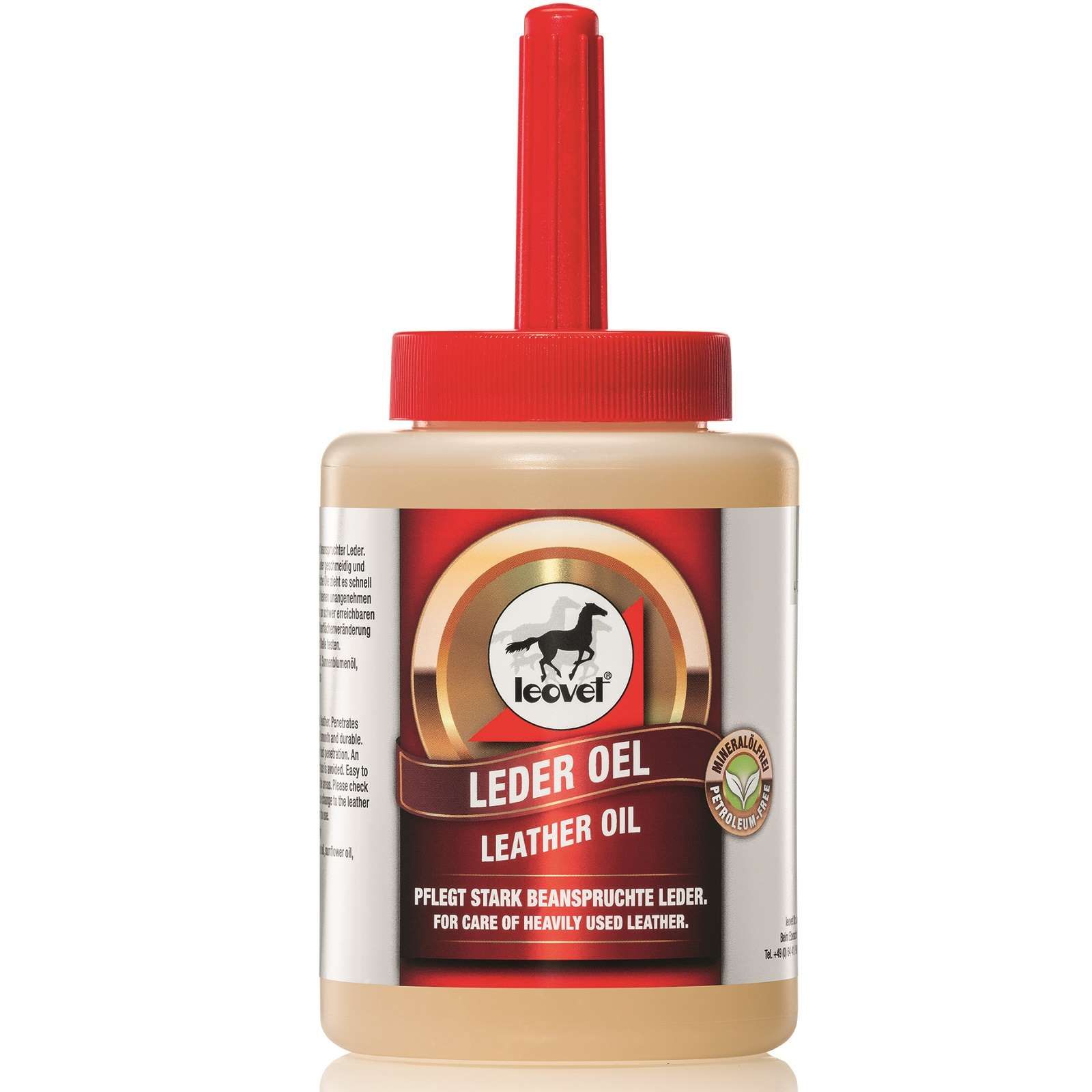 Huile pour cuir Leovet, selles, brides et bottes, 450 ml