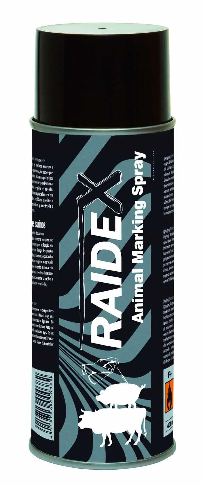 Raidex állatjelölő spray szarvasmarhához, kecskéhez és sertéshez, fekete
