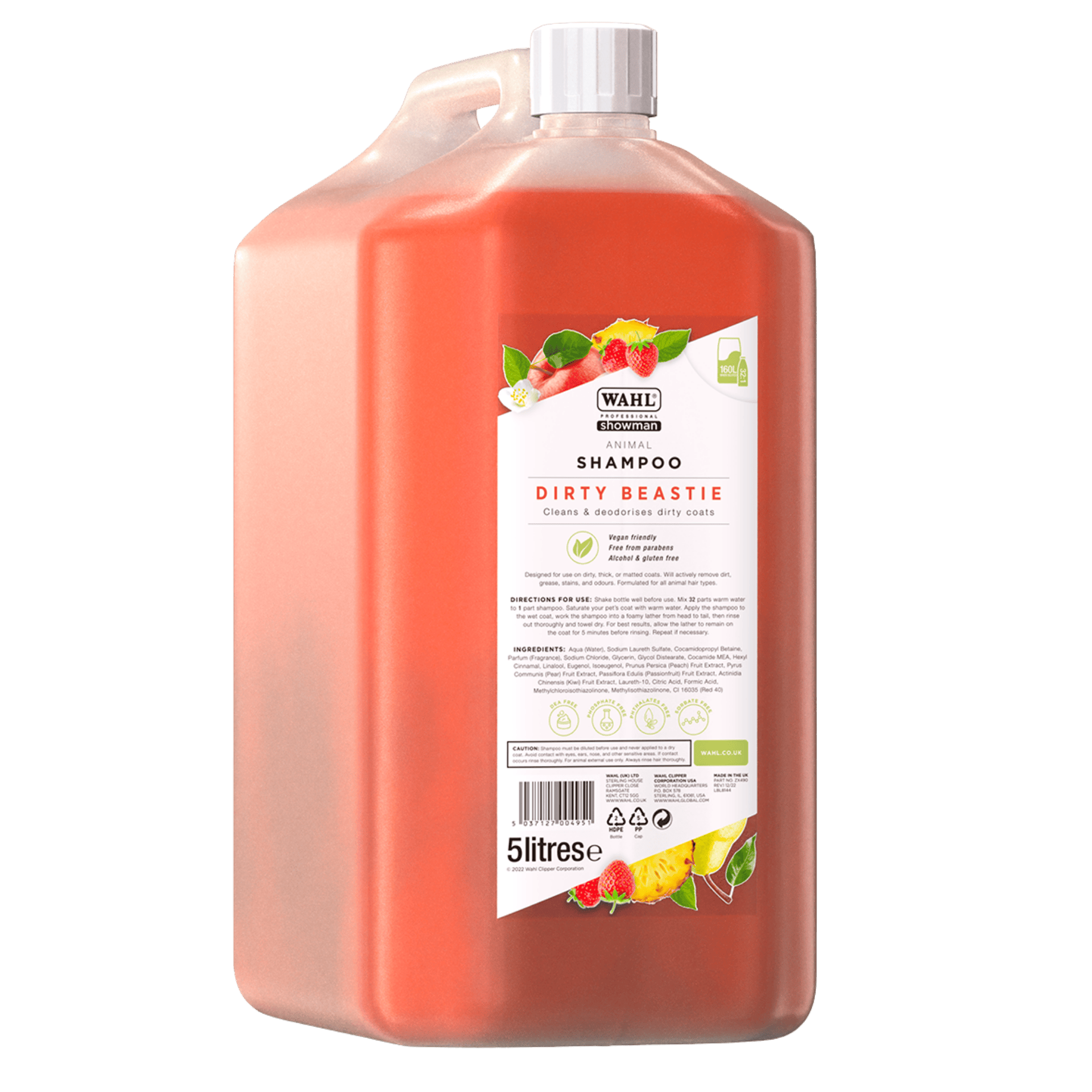 Orange dunk med djurschampo Dirty Beastie från Wahl, 5 liter