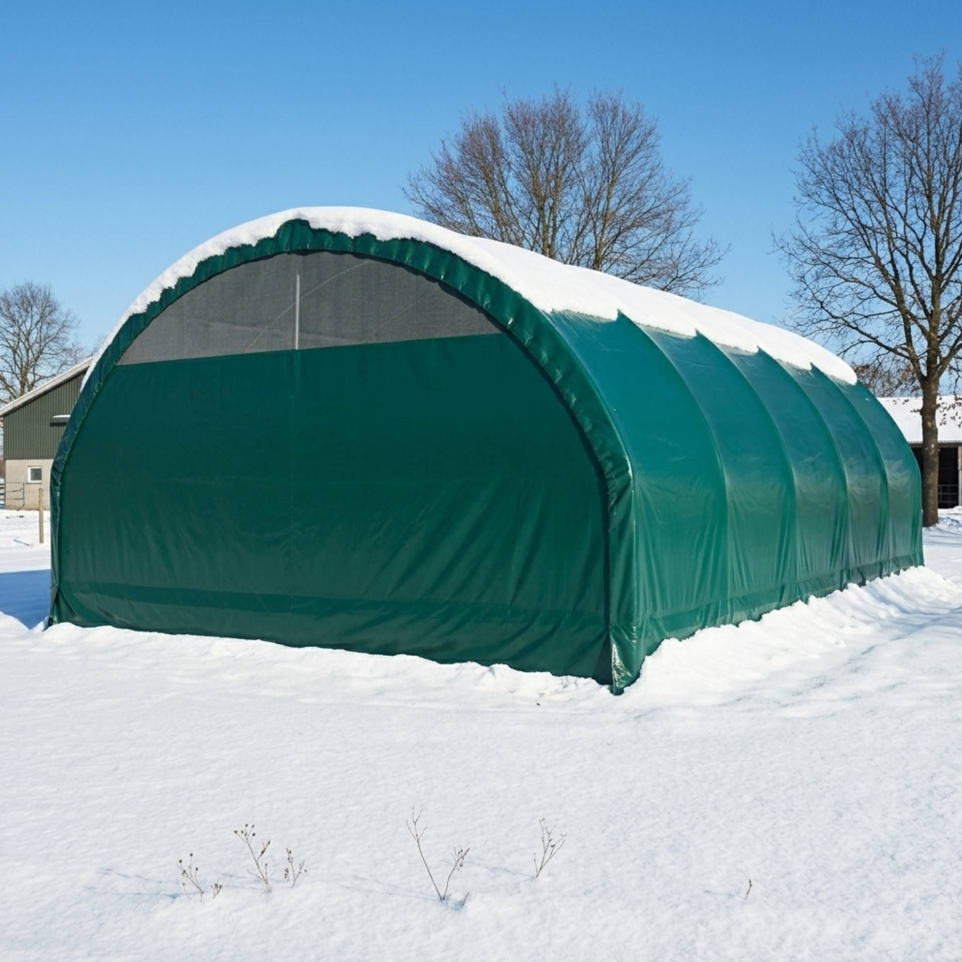 grünes Zelt, Gewächshaus, Polyethylenzelt, Schneetent, bogenförmiges Zelt