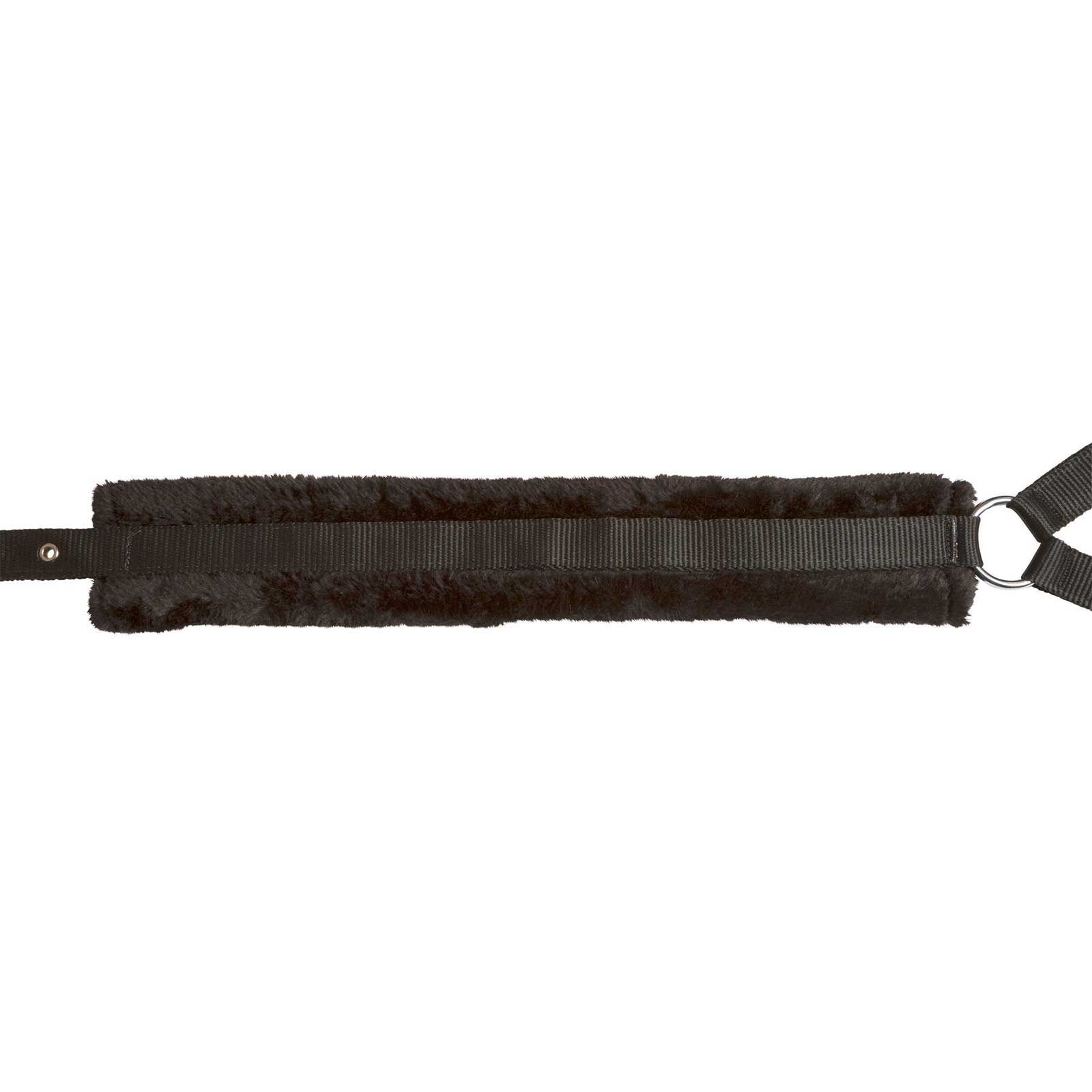 Halterneck med vävd päls