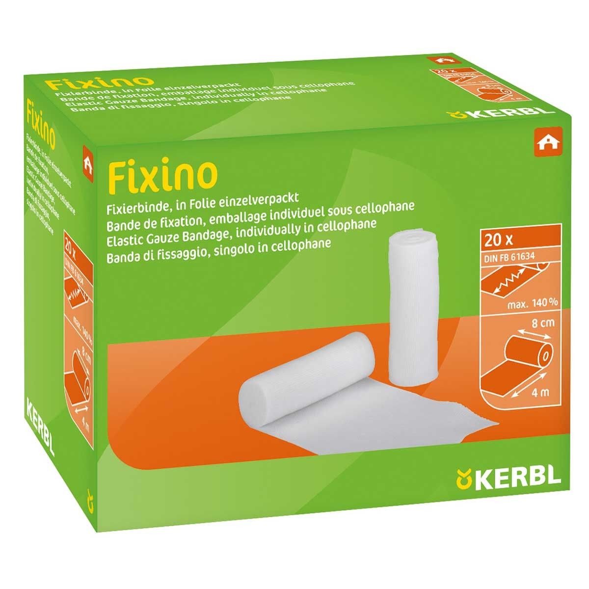Kerbl Fixino bande de fixation élastique en gaze, soin des onglons, 10 cm, boîte de 20 pièces