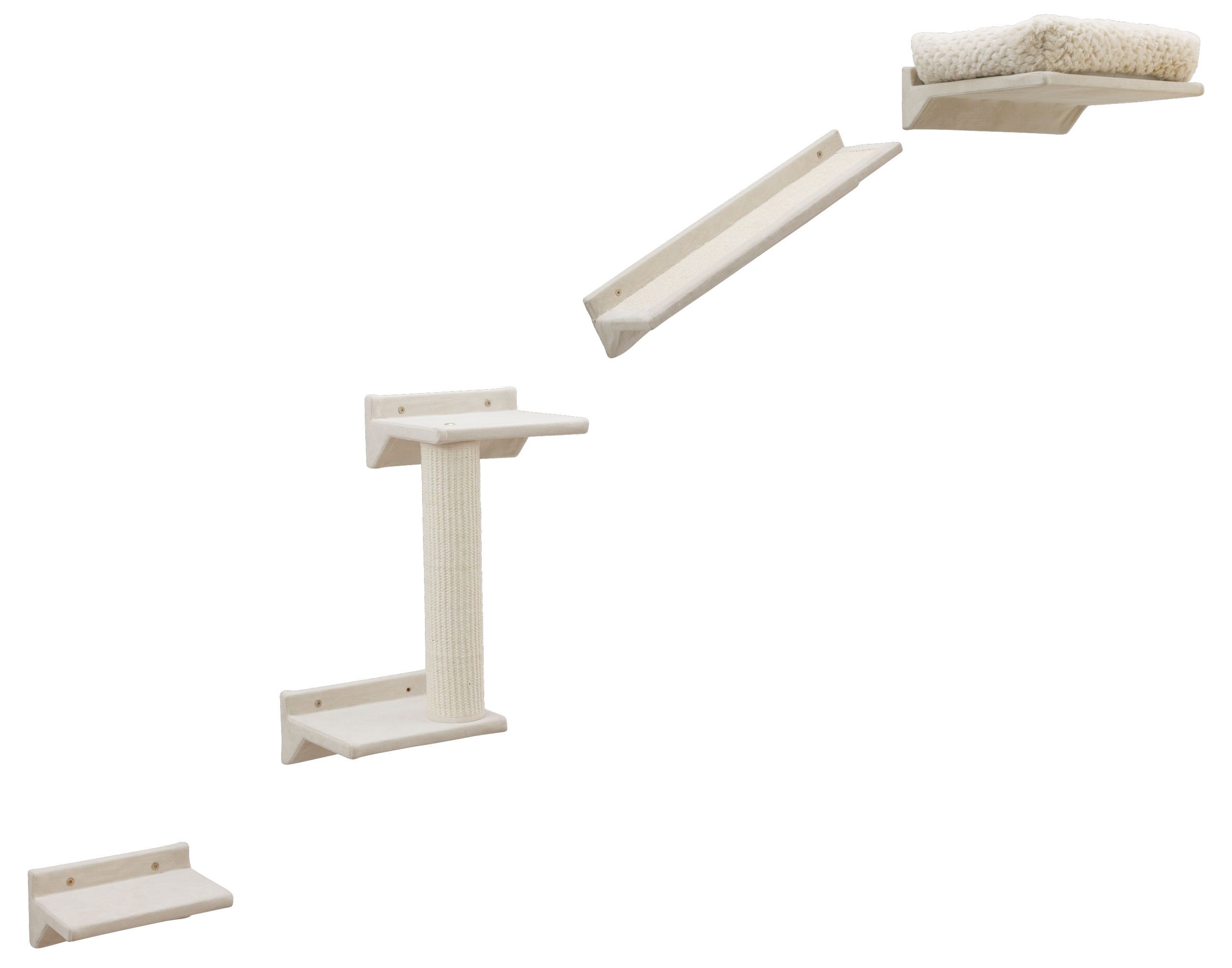 Kerbl Katzen-Kletterwand Monte Prado 6-teilig, beige