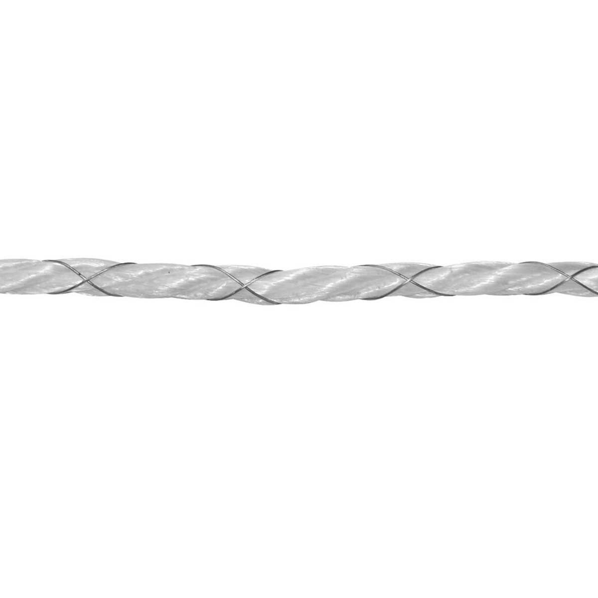 Agrarzone Weidezaunseil Basic Ø 6mm, 2x0.50 Niro, weiß 1000 m x 6 mm