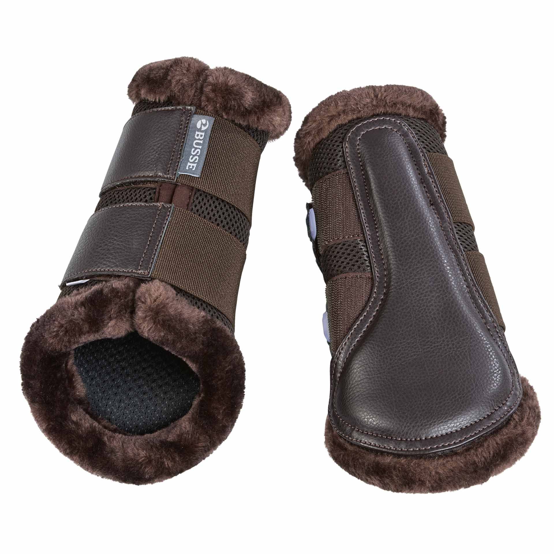 Guêtres BUSSE BREEZY-PLUSH, protection respirante pour cheval, XL marron