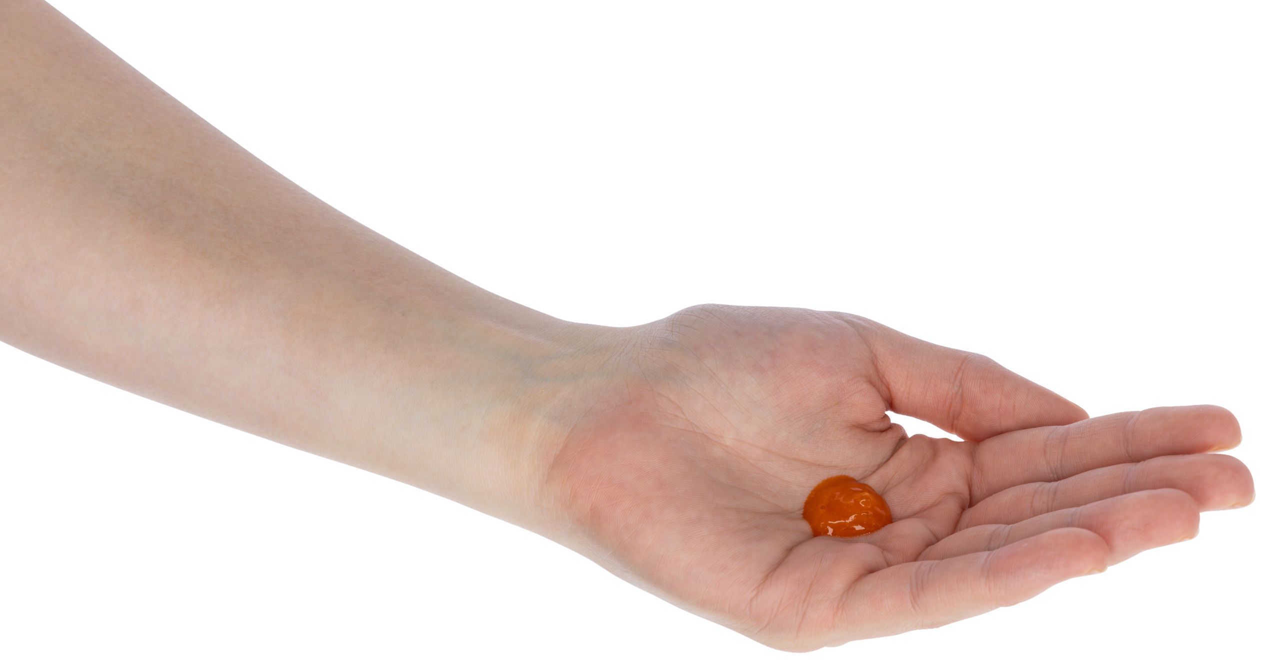 orange, Perle, pärchengroße, Hand, Frucht
