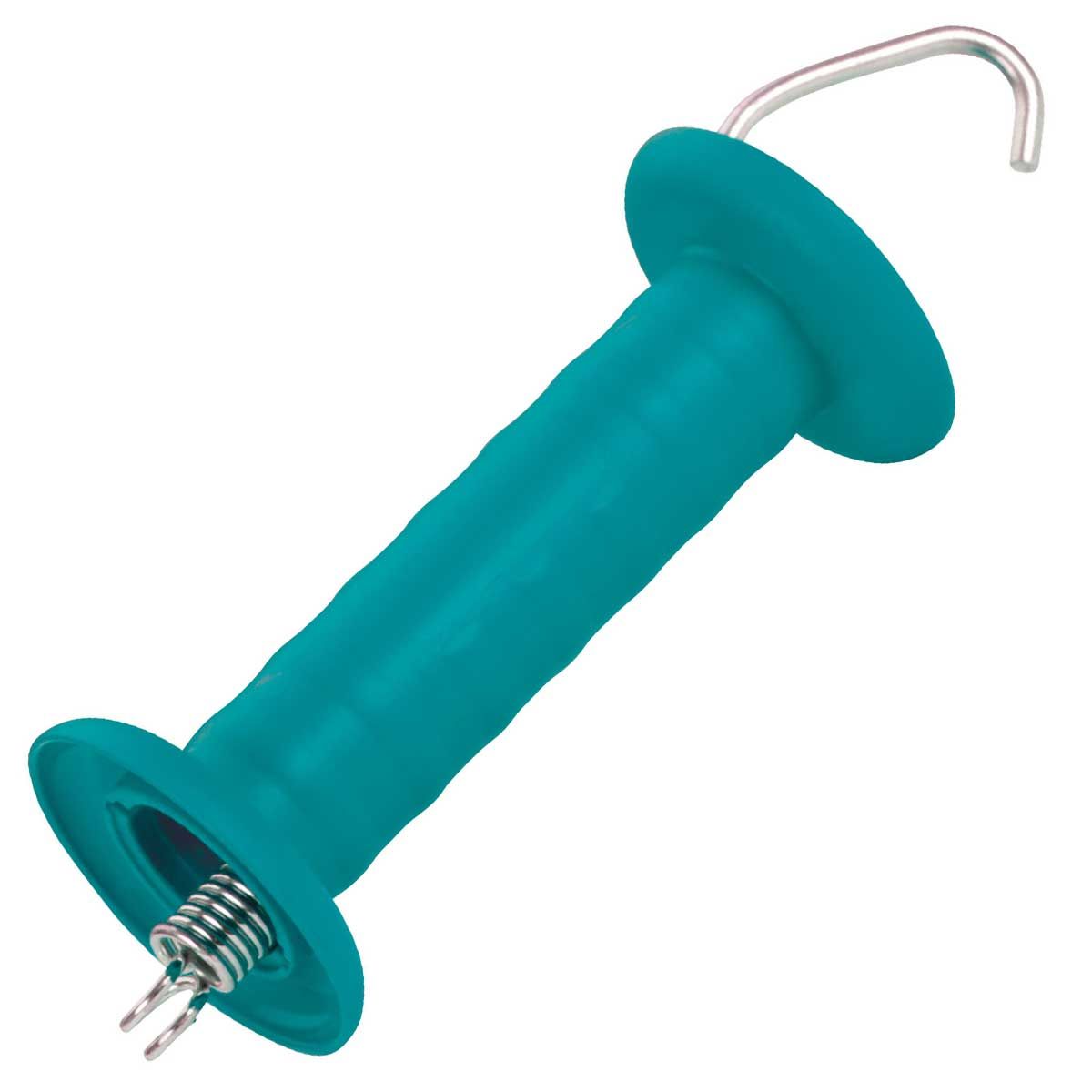 Gate handle with hook galvanized petrol