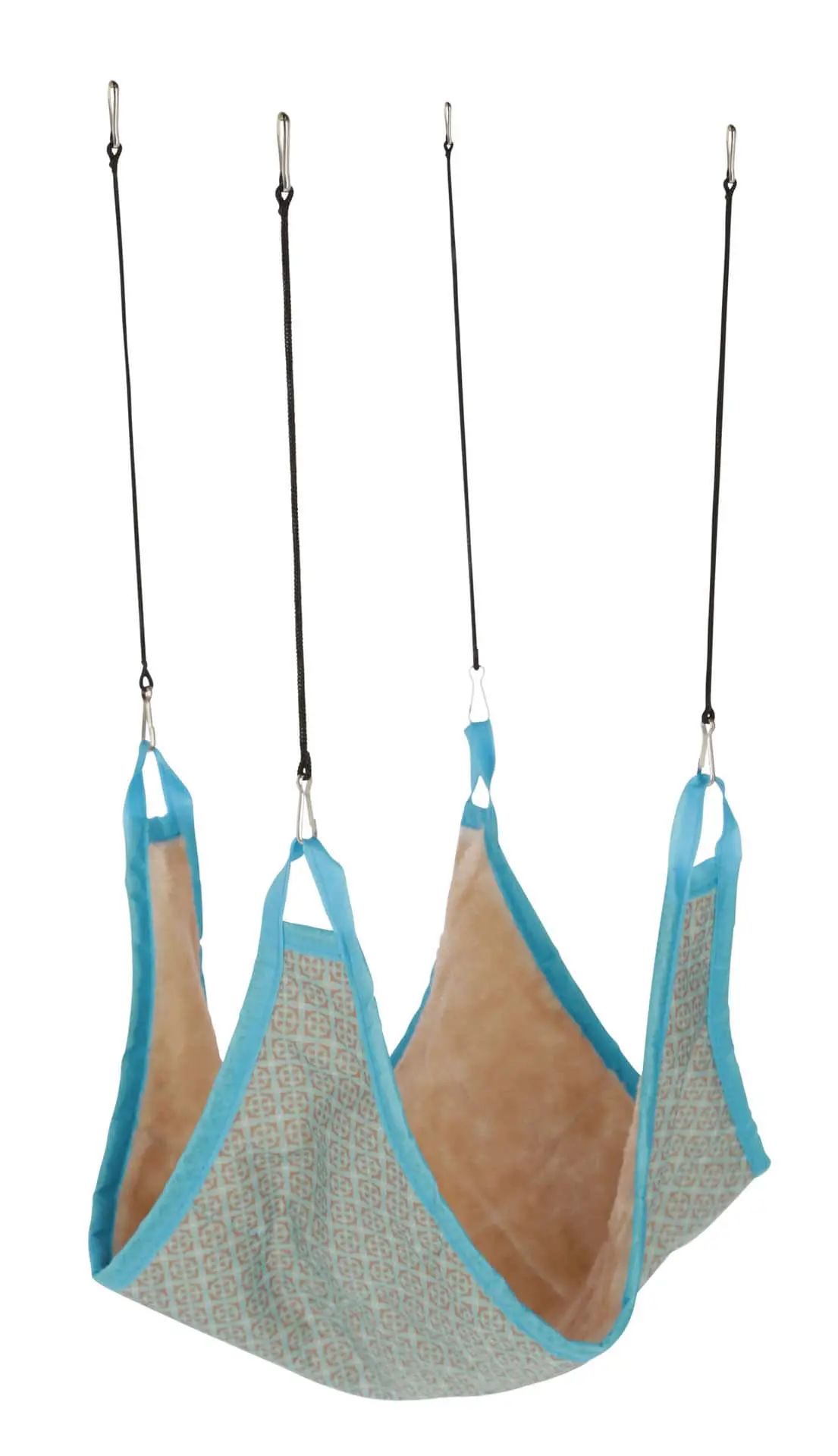 Hängematte für Nager 45x45cm blau/beige