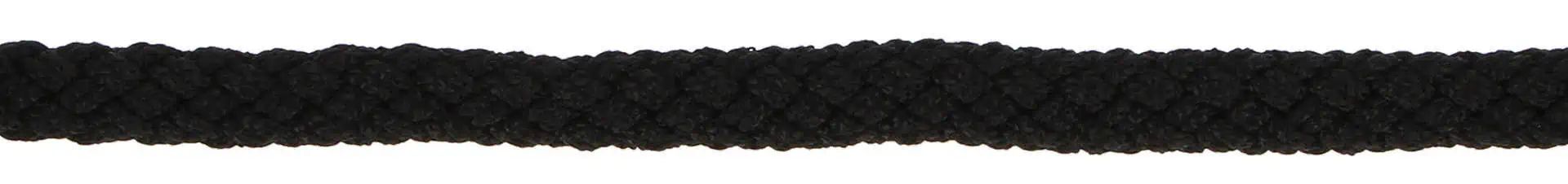 Longe Covalliero Supreme, polypropylène tressé pour chevaux, noir avec mousqueton de sécurité