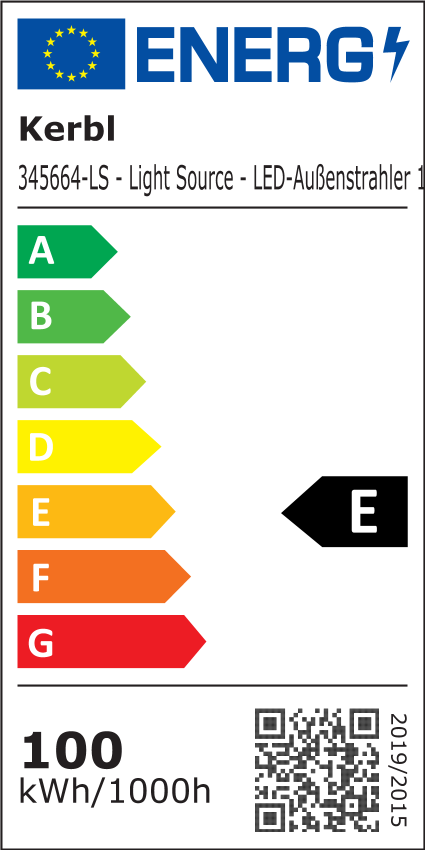 LED-Außenleuchte, Energiestatus A, Außenlampe, Kerbl Produkt, 100 kWh/1000h