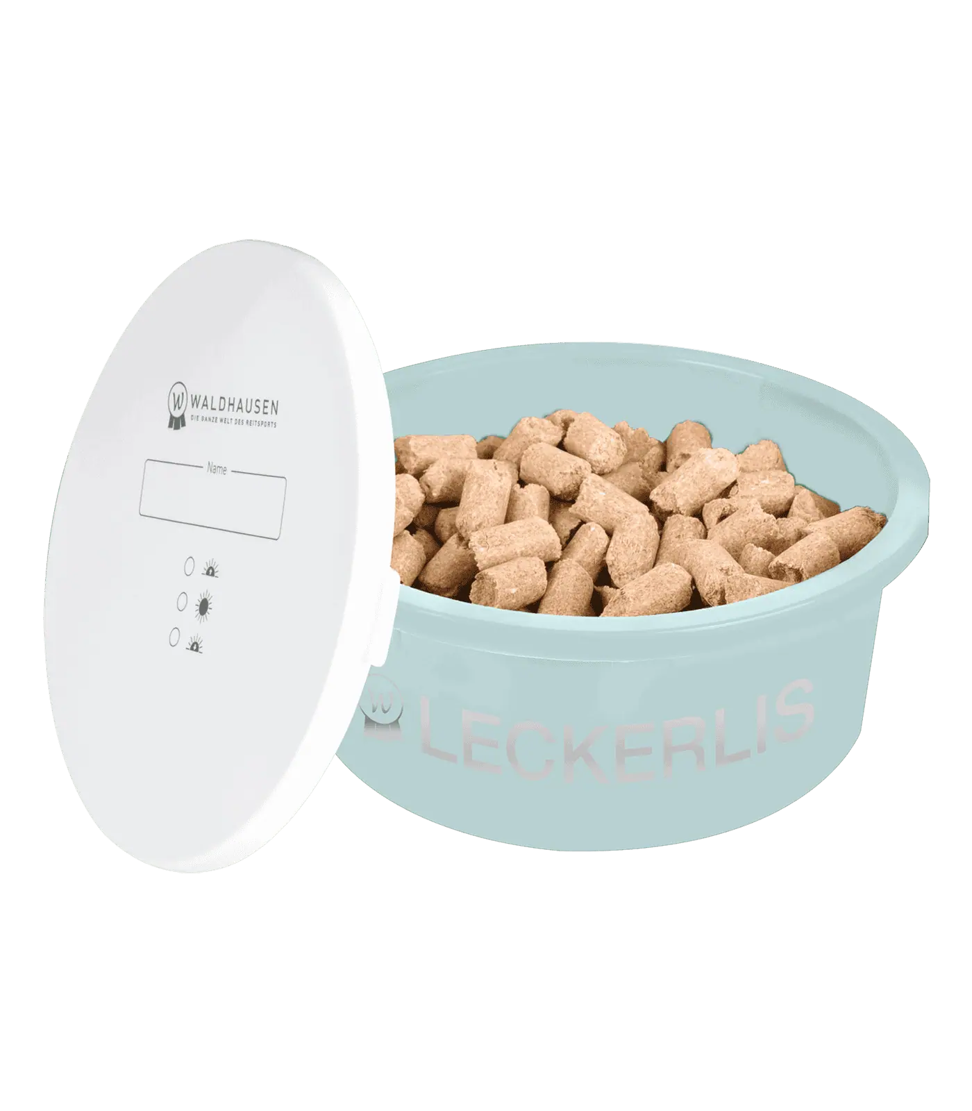 Bol à aliments Waldhausen avec couvercle, anti-souris, 2 L, turquoise