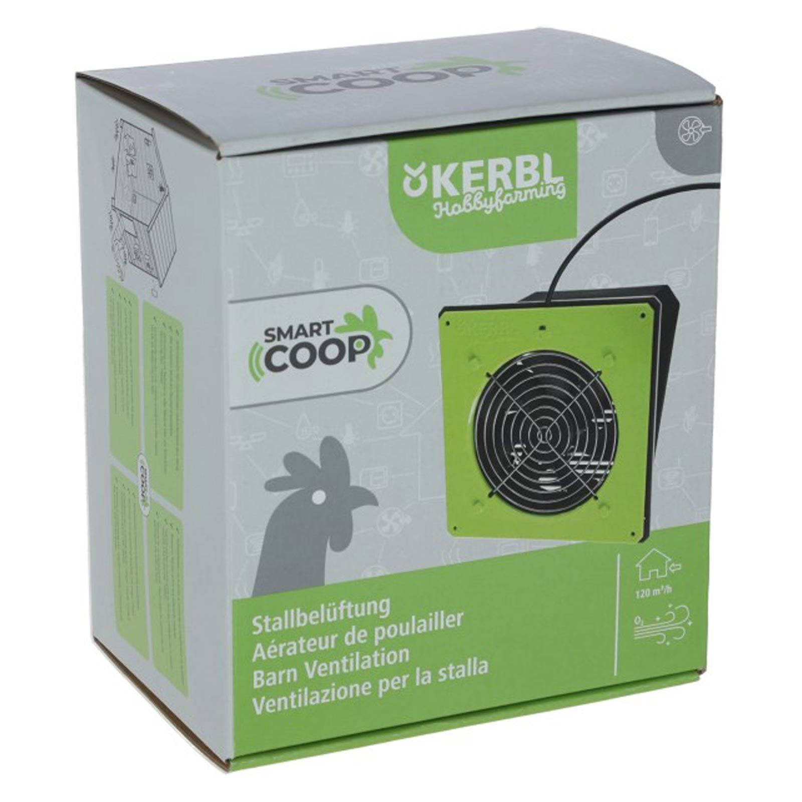 Kerbl SmartCoop Stallbelüftung saugend, für Hühnerställe, Verpackung