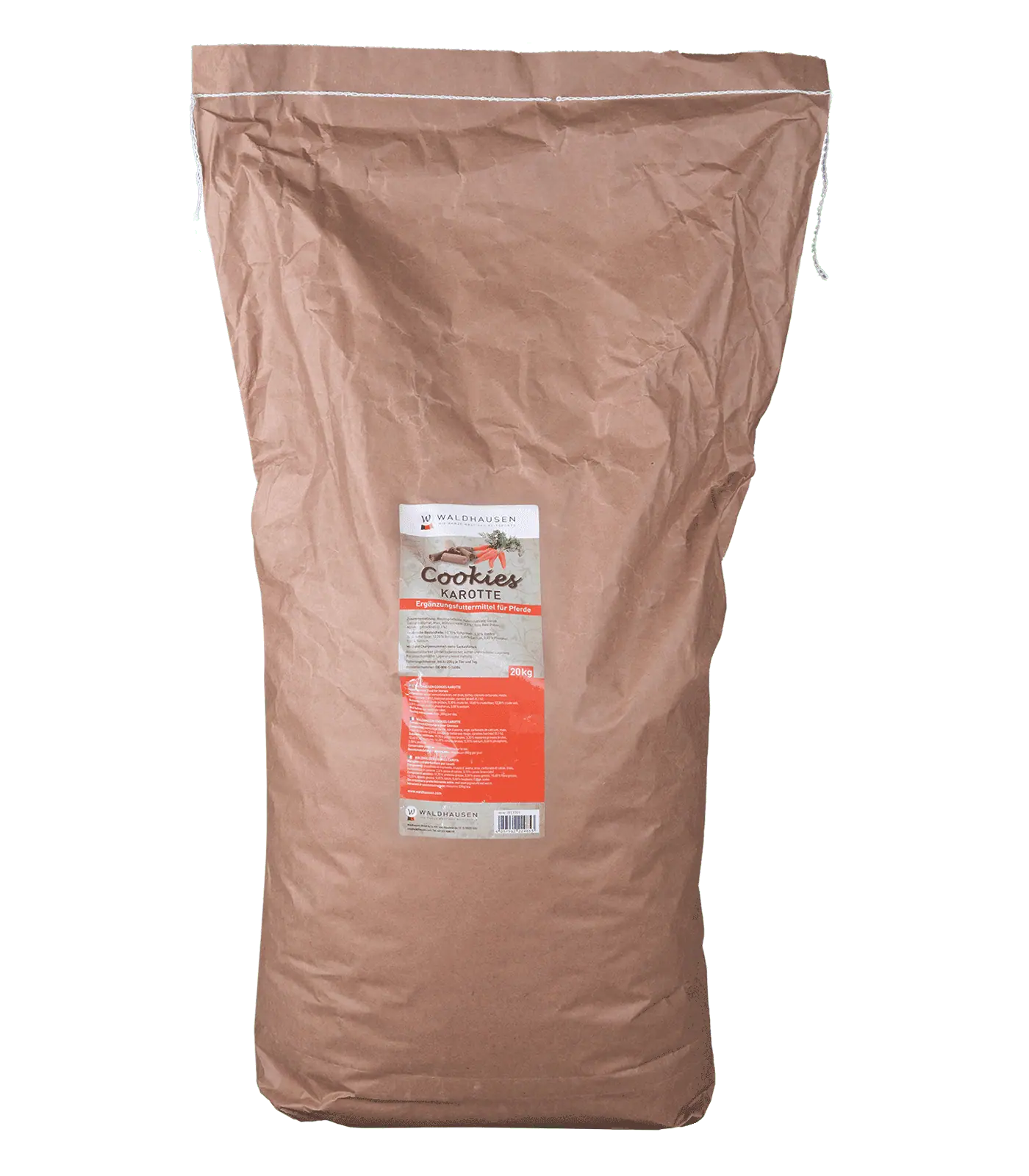 Waldhausen Cookies Morot Hästgodis med Vitaminer och Mineraler, 20 kg, förpackning