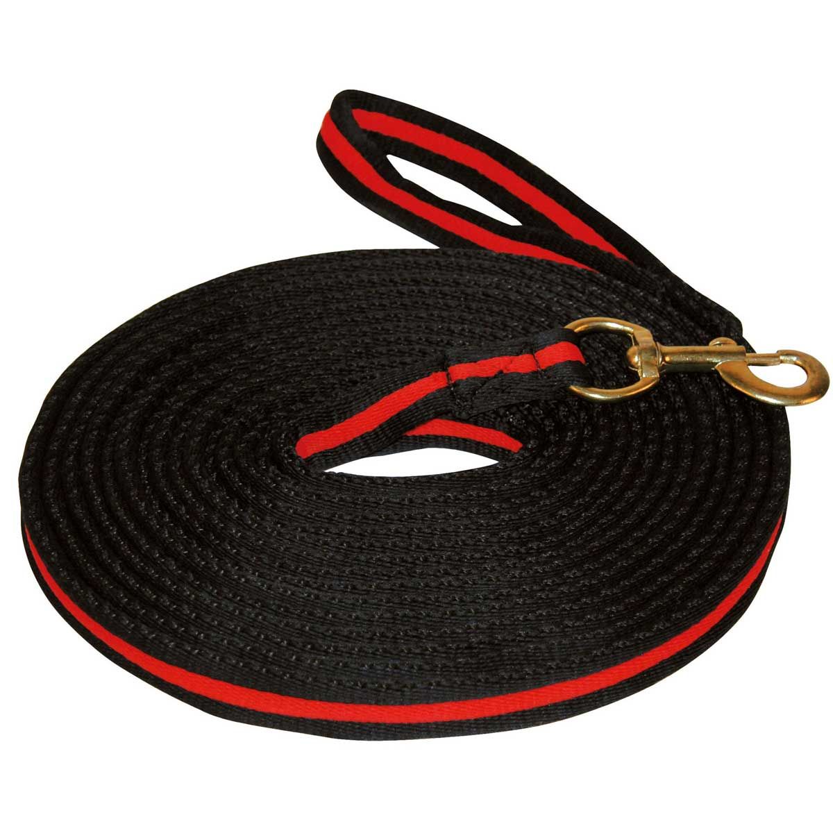 Longe Softlonge Kerbl, tissu mélangé doux, 8m avec mousqueton pivotant