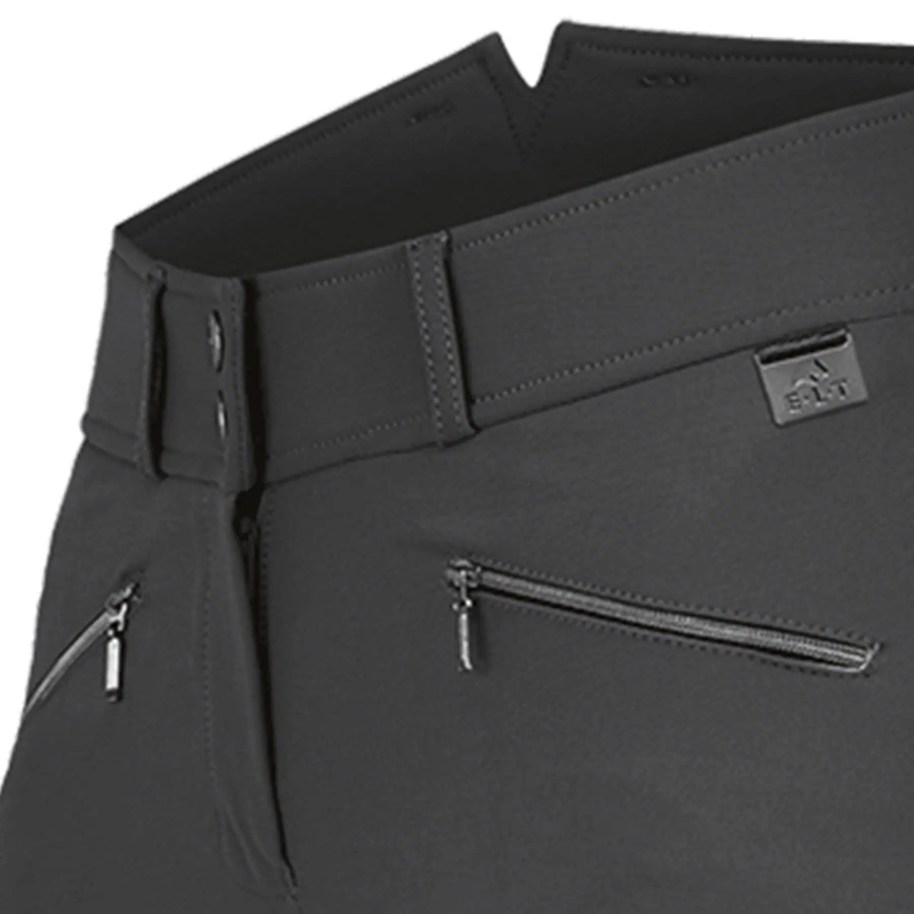 Pantalon d'équitation ELT Hella High Waist en silicone, fond intégral, asphalte D42