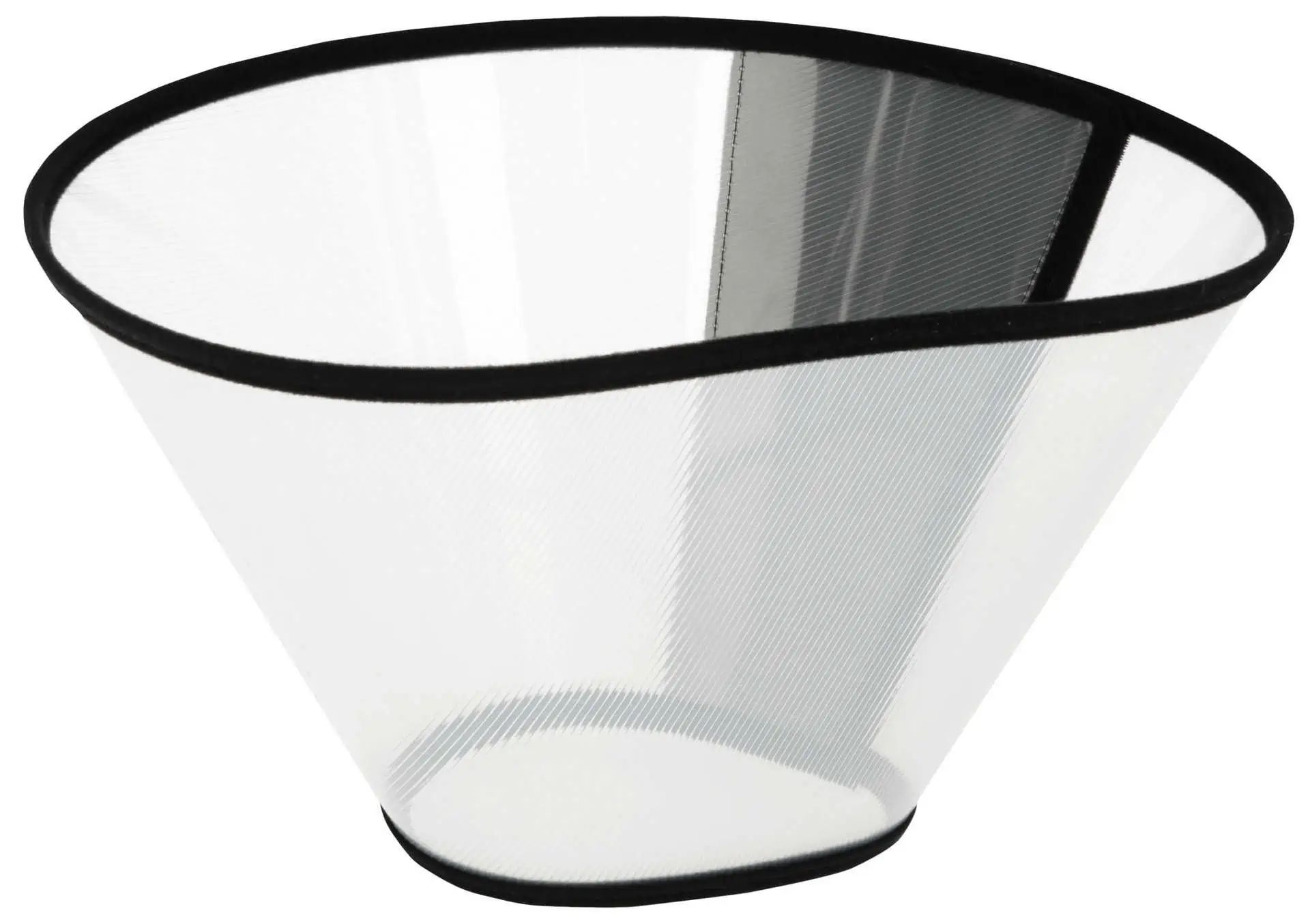 Kerbl Hundkrage i Plast, Halvtransparent Skyddskrage med Kardborre