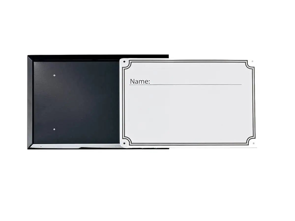 Cadre interchangeable pour étiquettes de box