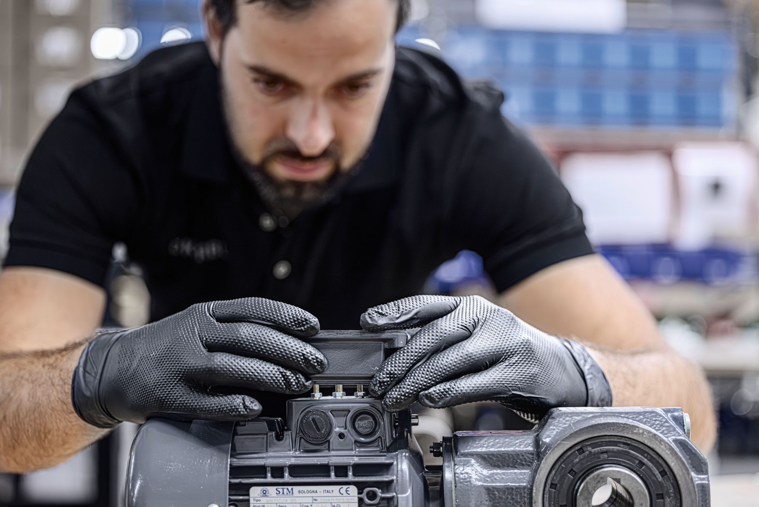 gloves, work, machine, grinder, engineer