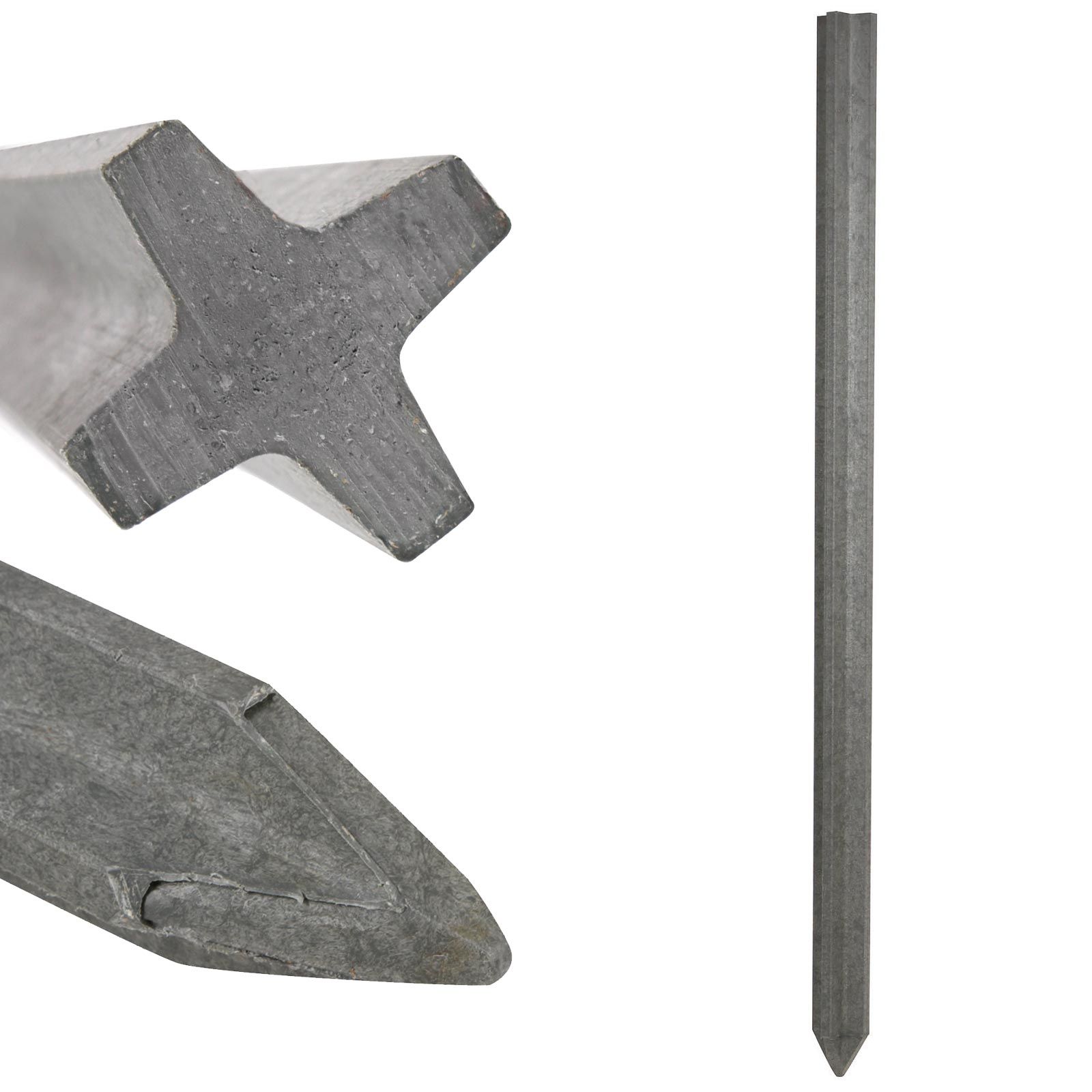 Piquet plastique recyclé à profil croix