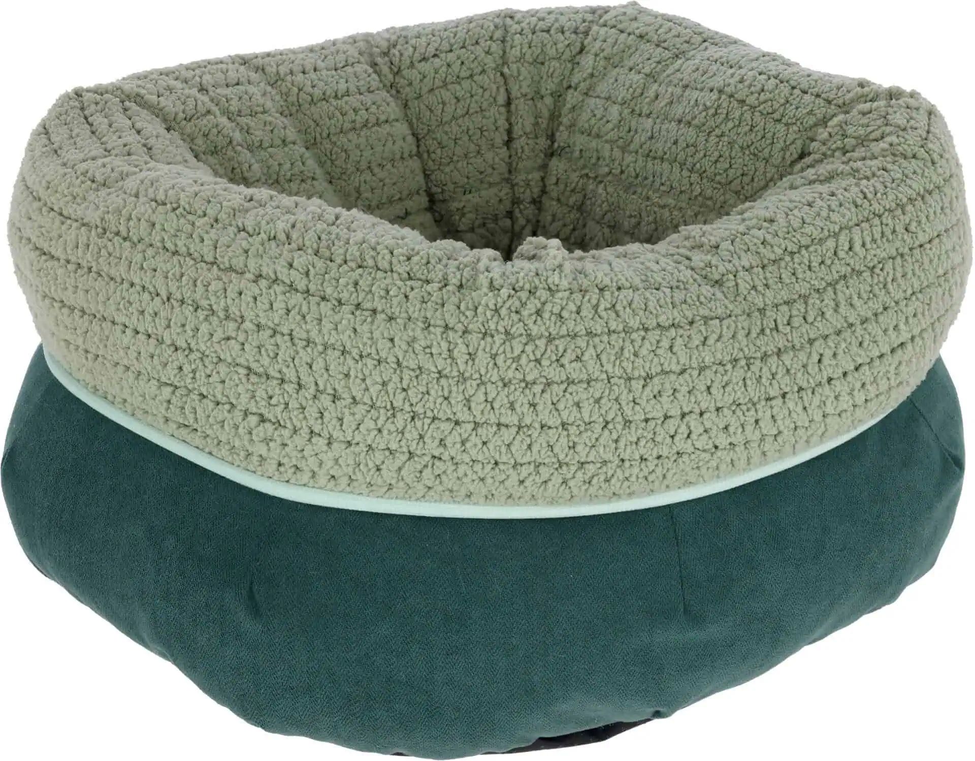 Kerbl Snugly Bed Anne Cat Bed, 40 cm Diameter, Green