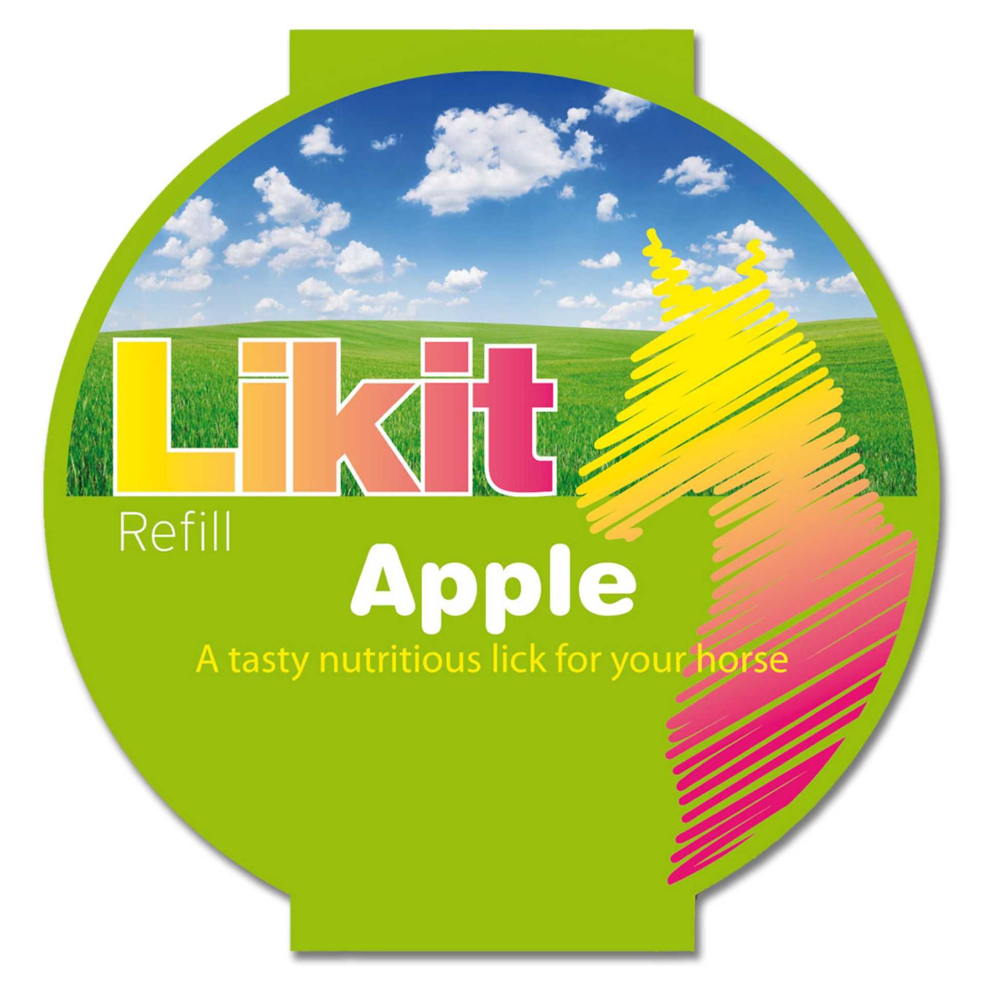Likit Ricarica per Rompinoia Gusto Mela 625 g, per Cavalli, etichetta