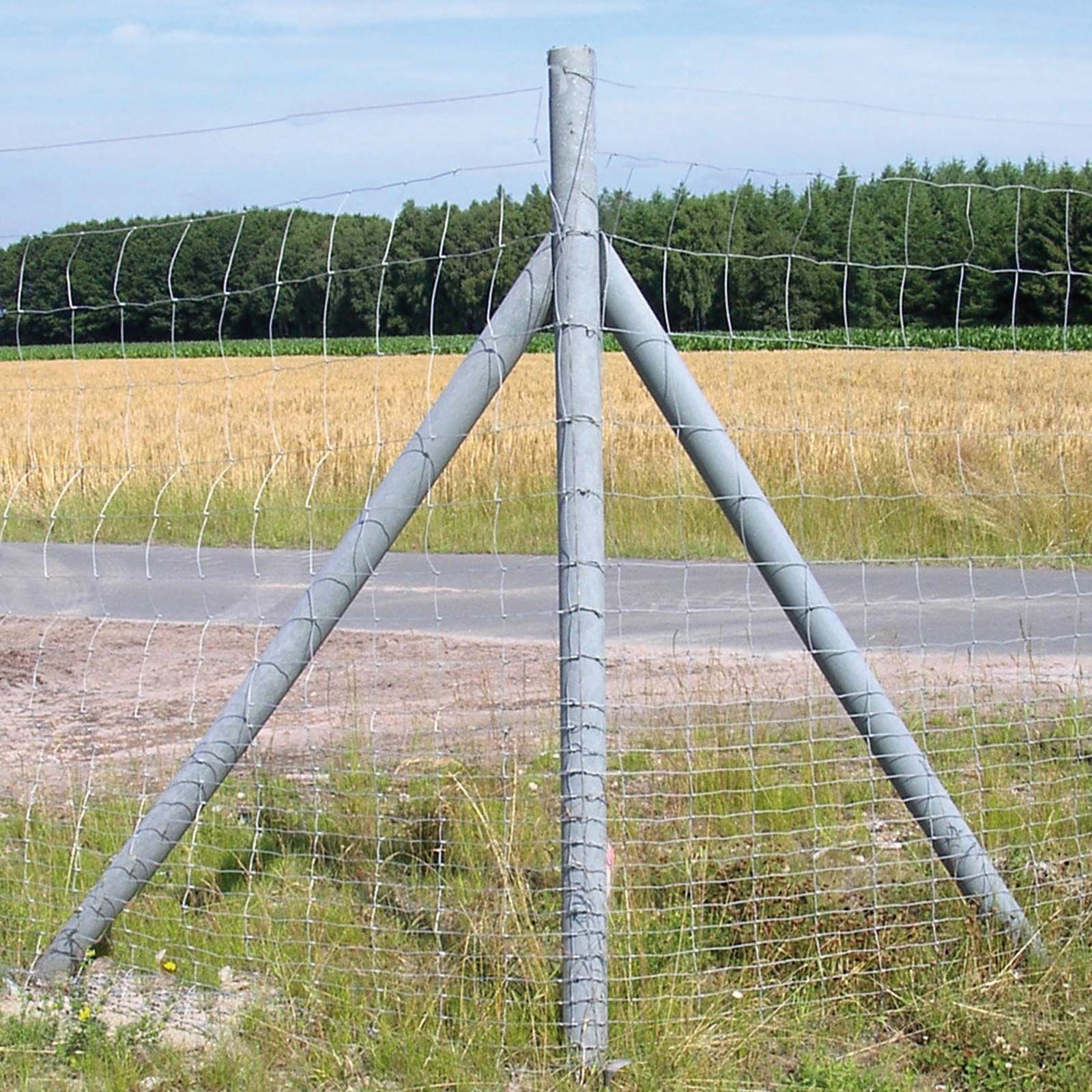 Agrarzone Recyclingpfosten mit Spitze, rund, Rundprofil, 10 Jahre Garantie