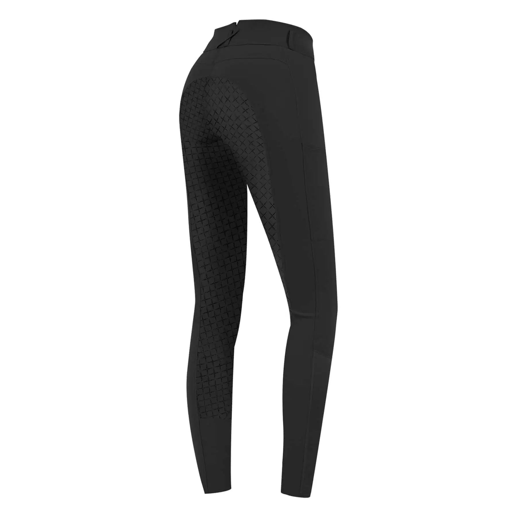 ELT Reithose Micro Sport Silikon High Waist, Vollbesatz, schwarz 44
