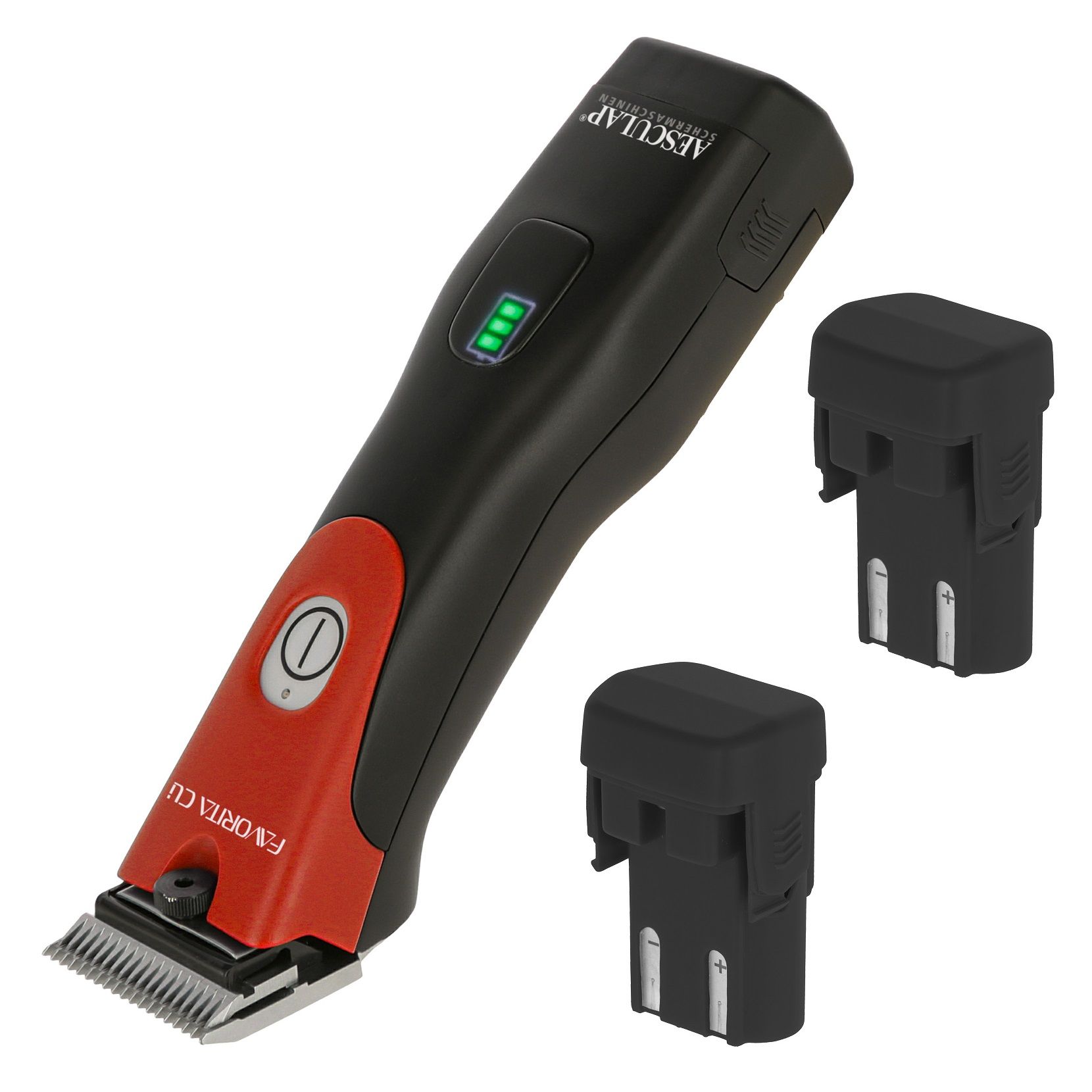 Tosatrice a batteria Aesculap Favorita CLi rosso 2x Batteria