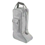 Graue Stiefeltasche mit Tragegriff und Reissverschluss, für hohe Reitstiefel