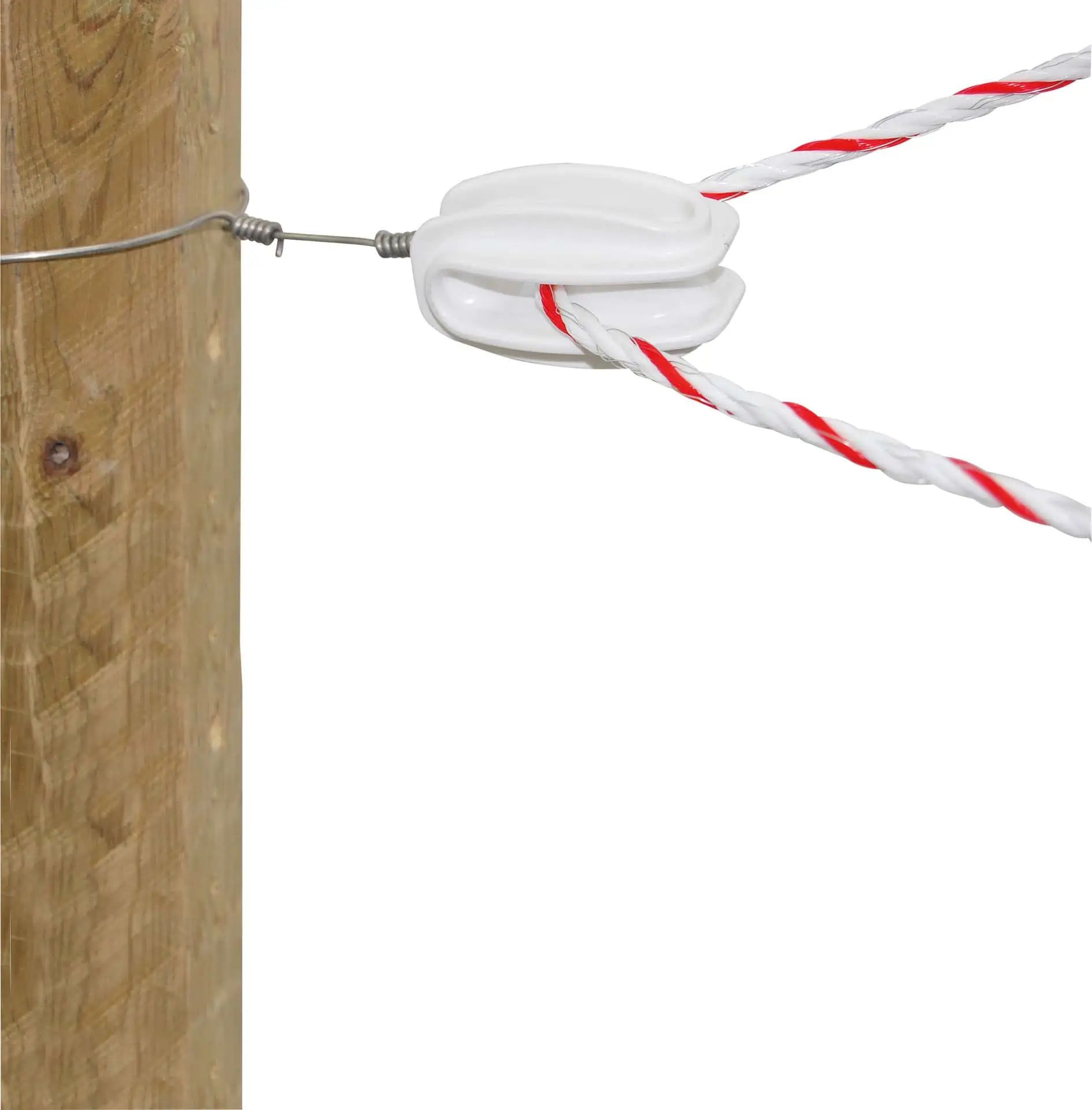 Isolateur de tension Kerbl fibre de verre, isolateur d'angle pour clôture, en utilisation