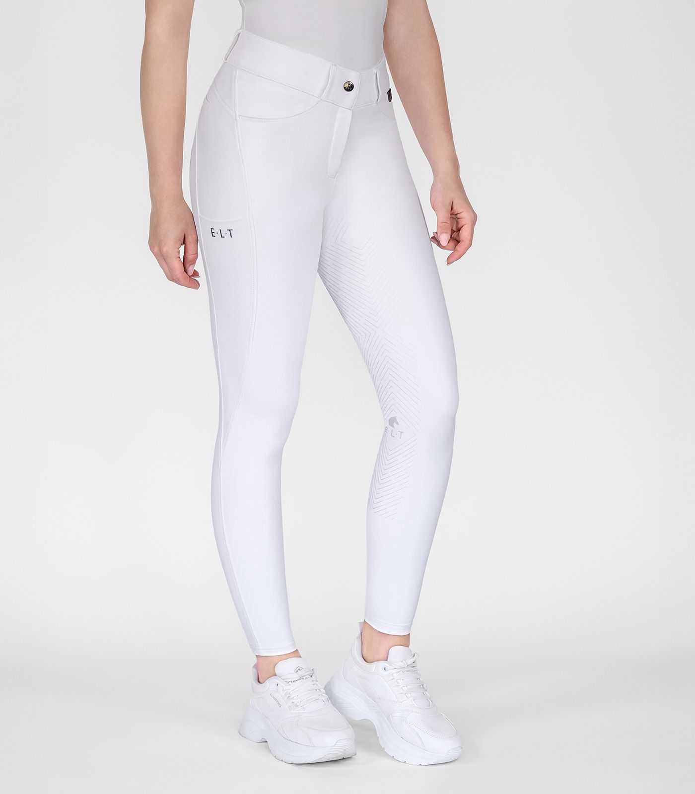 ELT Reithose Comfort Ride Silikon Damen, Vollbesatz, weiß