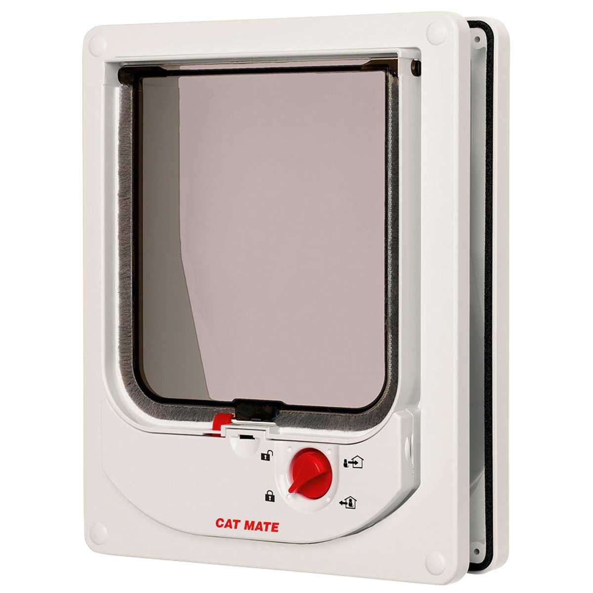 Cat Mate Cat Flap 254 bianco a 4 vie con magnete
