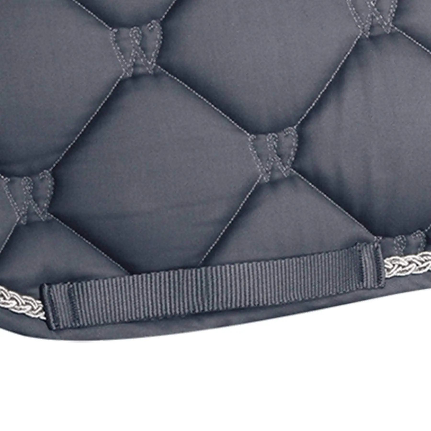 Tapis de selle Waldhausen Valencia, aspect satiné & confort, bleu nuit/argenté DR
