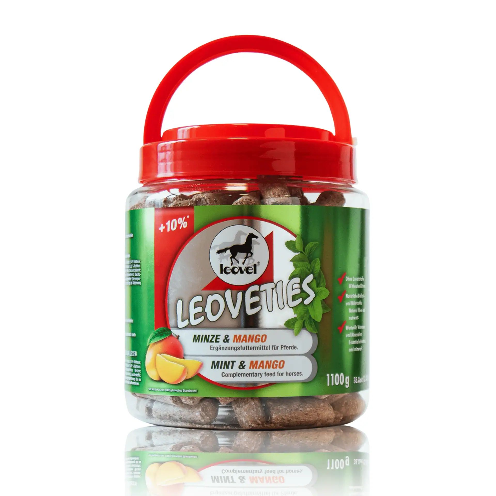 Leovet Leoveties Horse Treats Mint & Mango, 1.1 kg Tin
