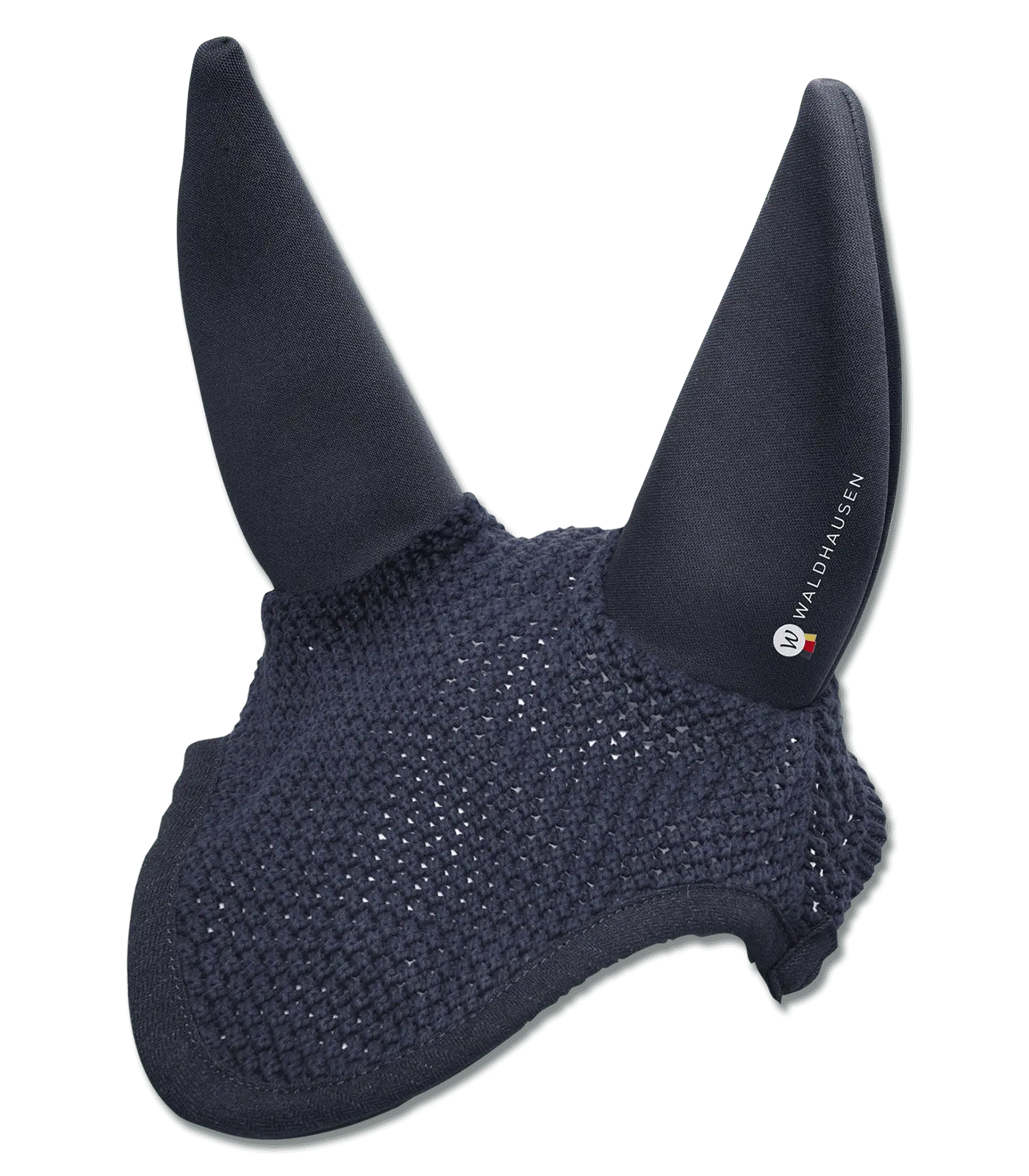 Waldhausen Bonnet anti-mouches Quiet, insonorisant pour chevaux, Bleu marine