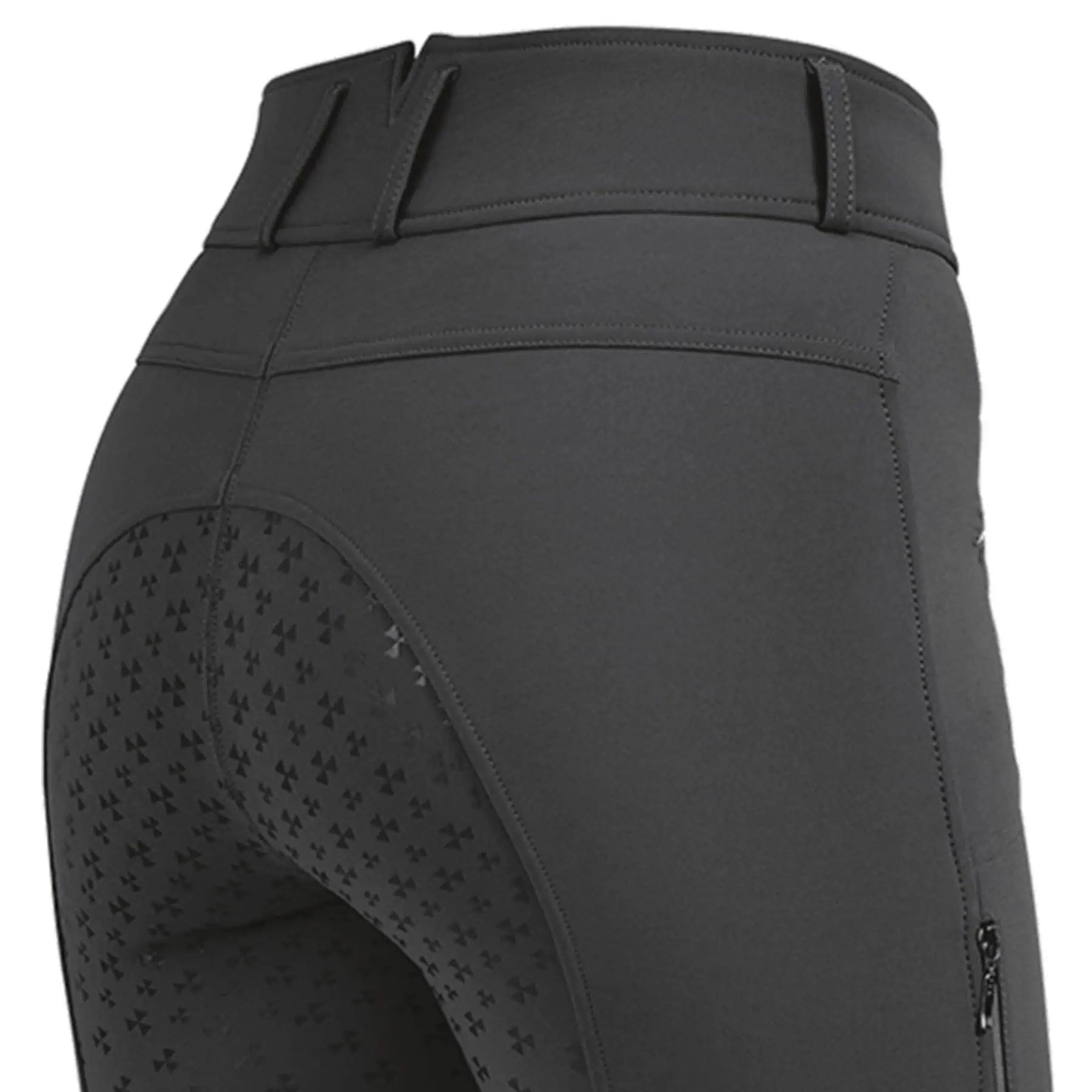 ELT Reithose Hella High Waist Silikon, Vollbesatz Damen & Kinder, asphalt, 48