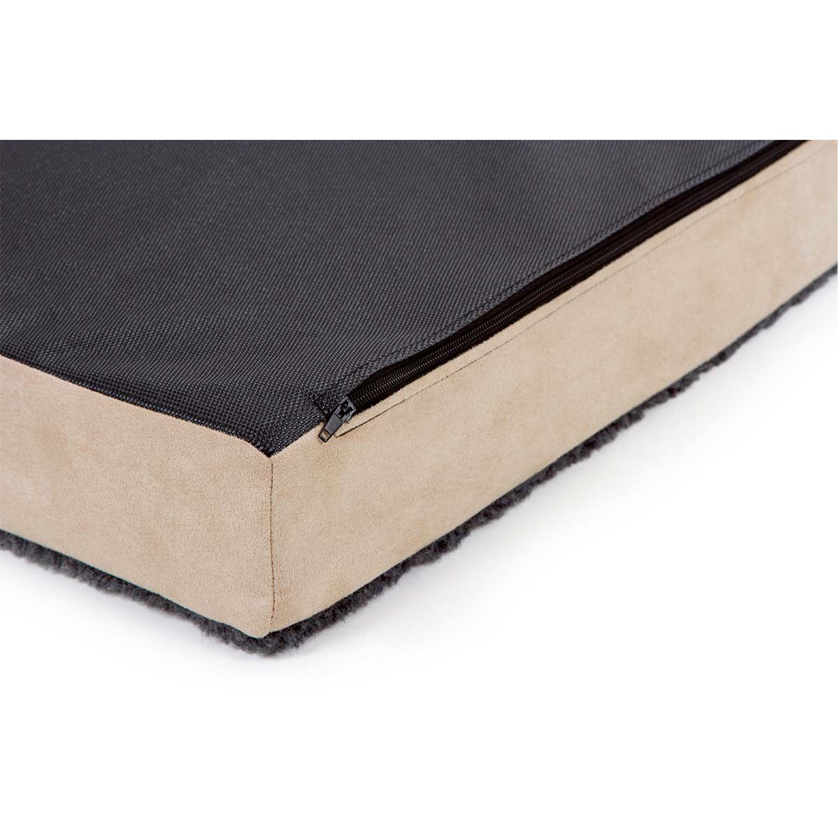 Kerbl Saltea ortopedică pentru câini Memory Foam, bej/antracit, 100 cm