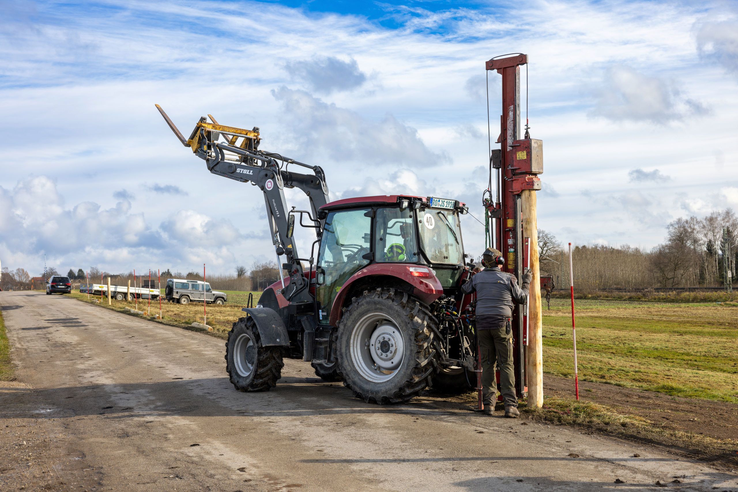 Traktor, Bohrgerät, Bauausrüstung, Feldarbeit, Ausrüstung