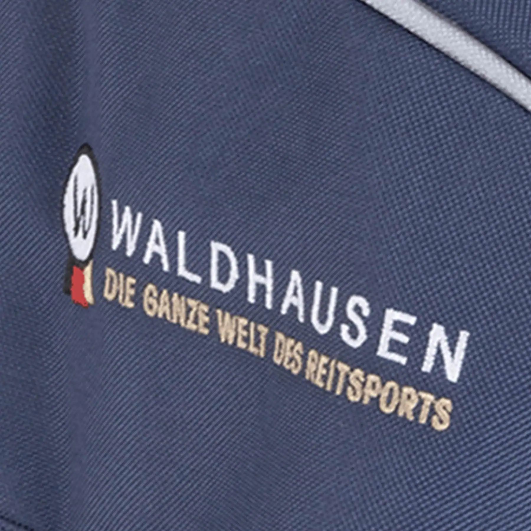 Waldhausen Sac pour casque, bleu marine, housse robuste avec poignée, détail, logo
