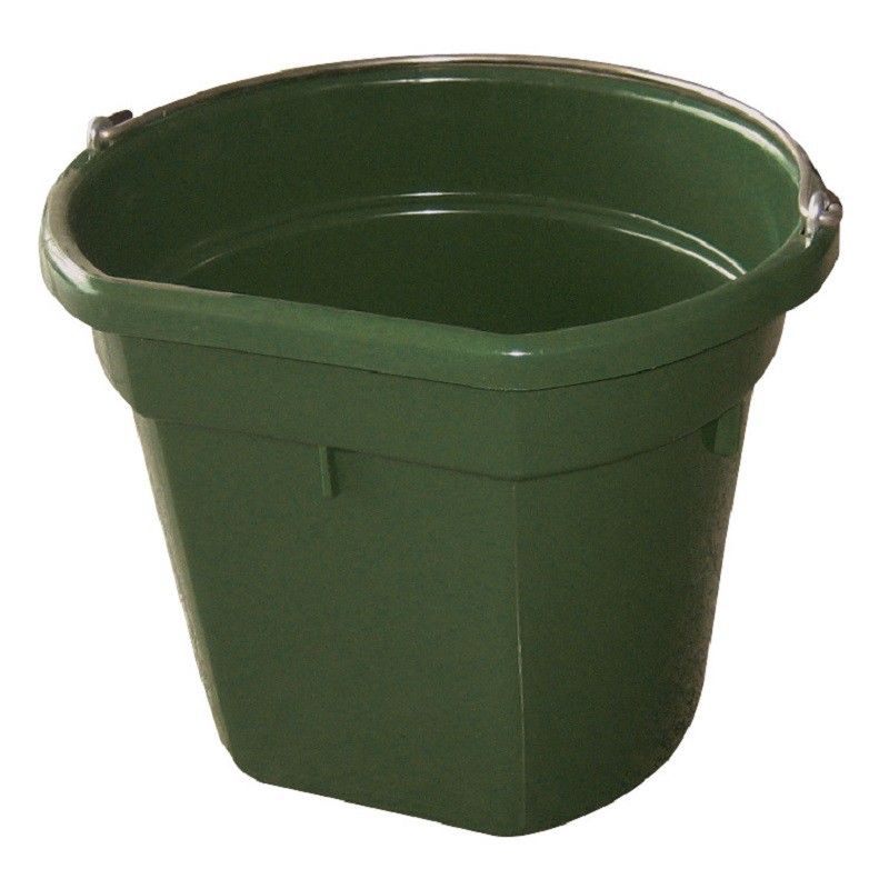 Kerbl FlatBack etető- és vizesvödör, kb. 20L, robusztus műanyag, zöld