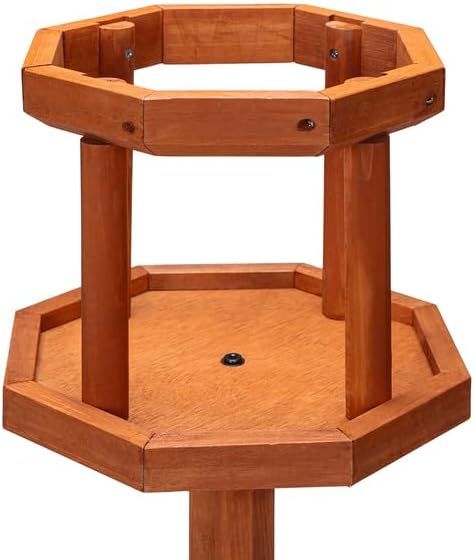 Karlie Bird Feeder WILD RIVER Hexagonal, Wood with Seed Silo, 132 cm, detail view
