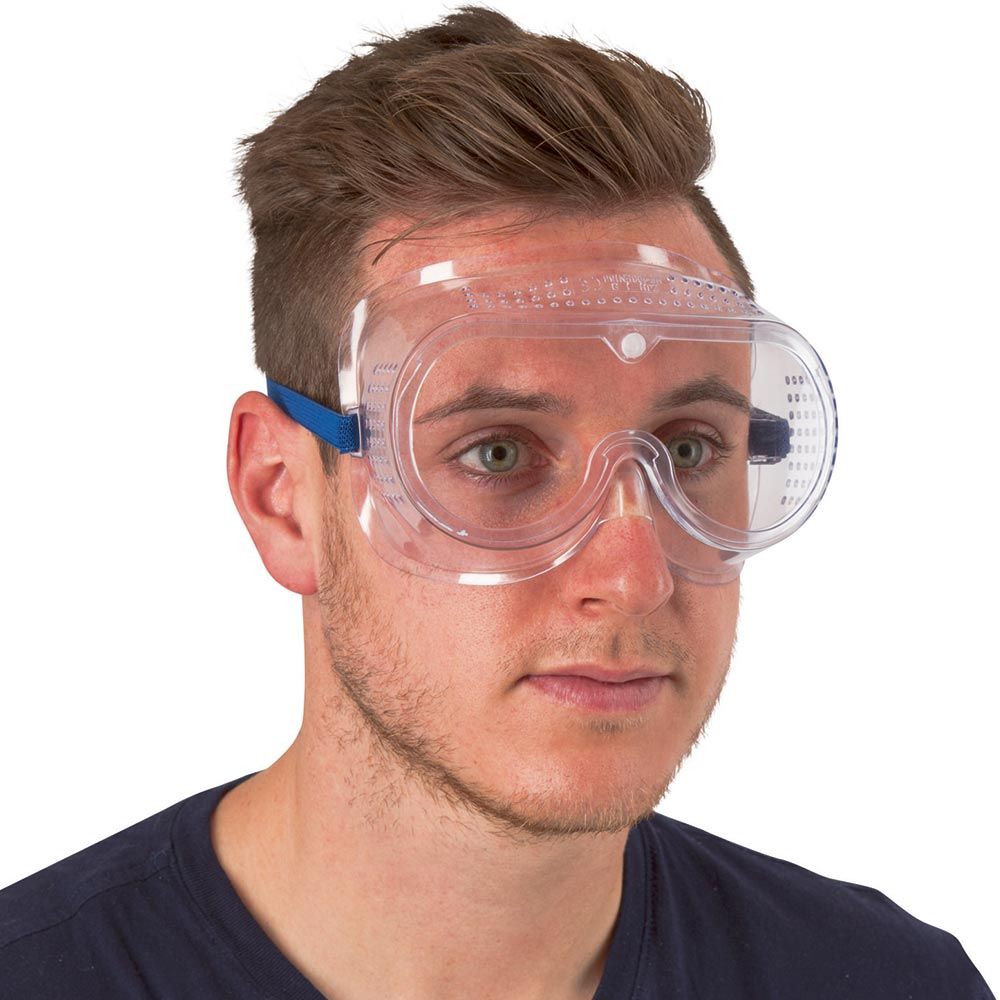 Ochelari de protecție Kerbl cu ventilație directă, EN166 B, în utilizare