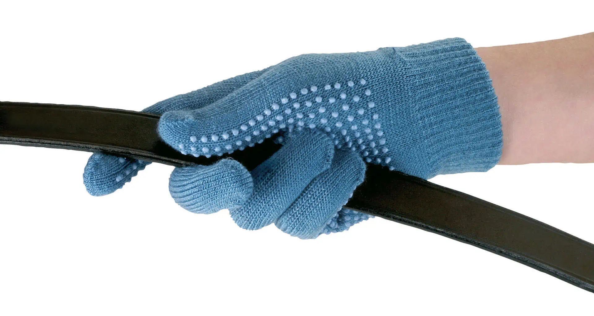 Covalliero Reithandschuhe Magic Grippy, Multi-Stretch mit Noppengriff, hellblau