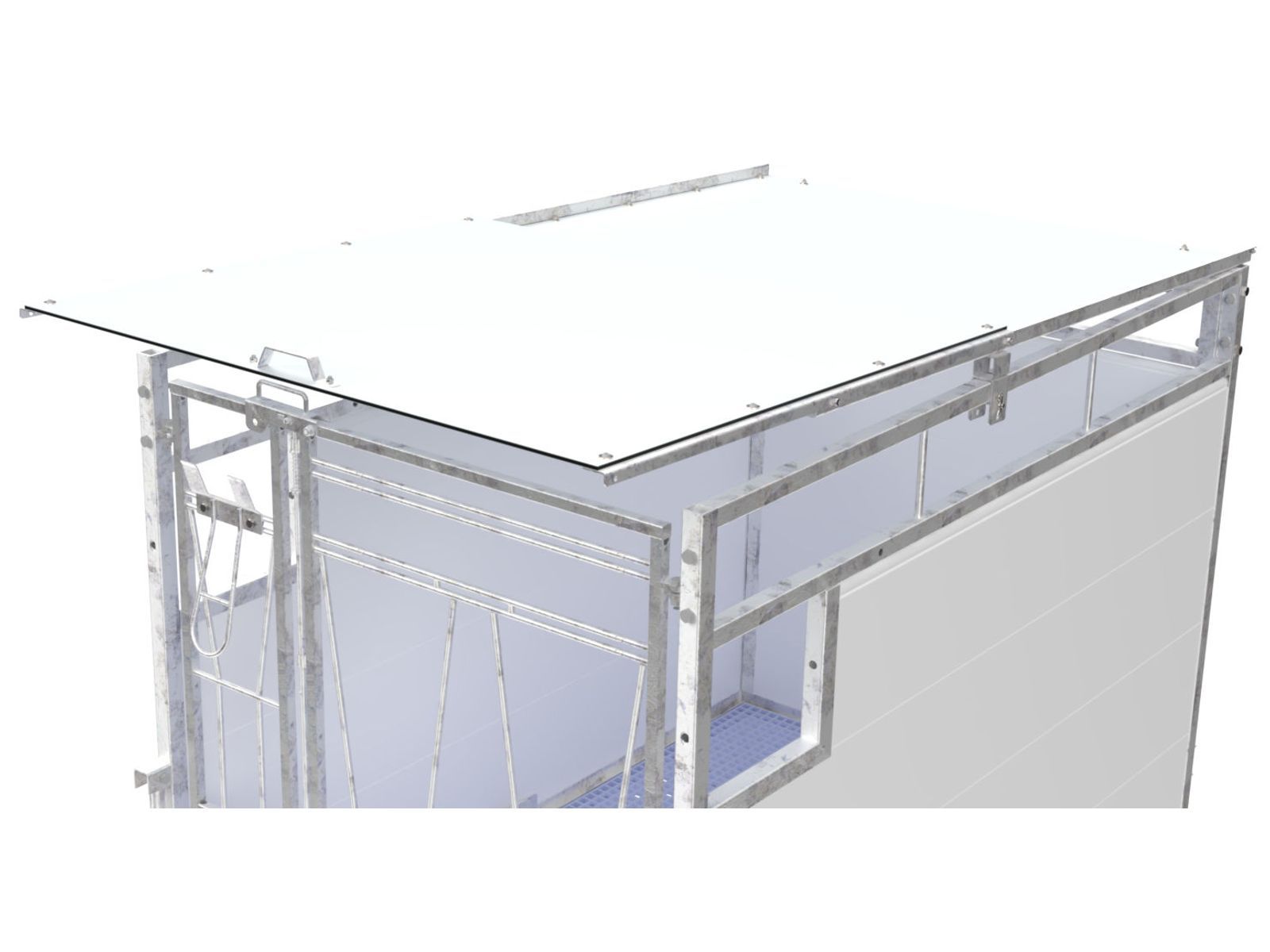 Kerbl Calf Box Roof Large, sliding front panels