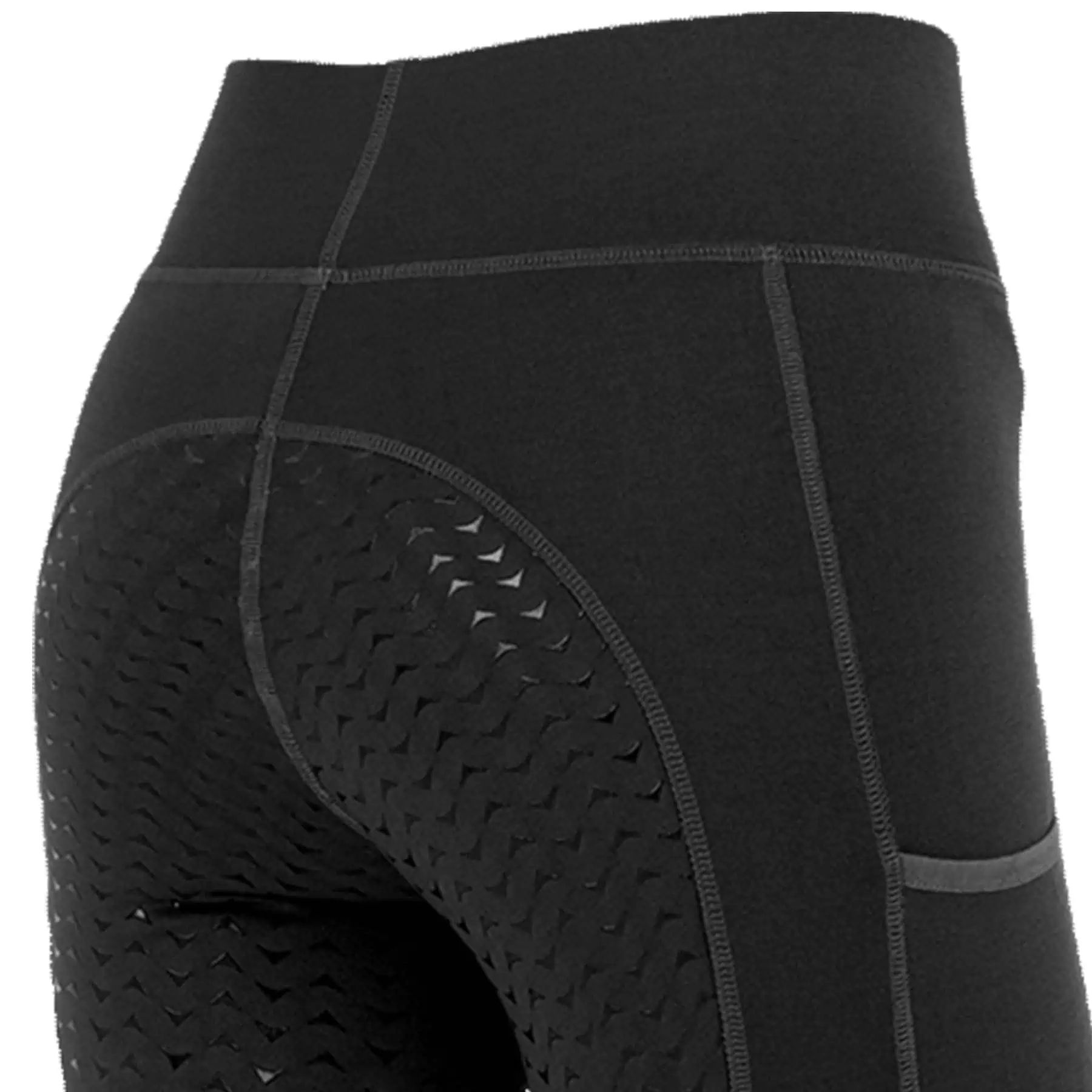 Legging d'équitation ELT Ella à fond intégral silicone, noir 128