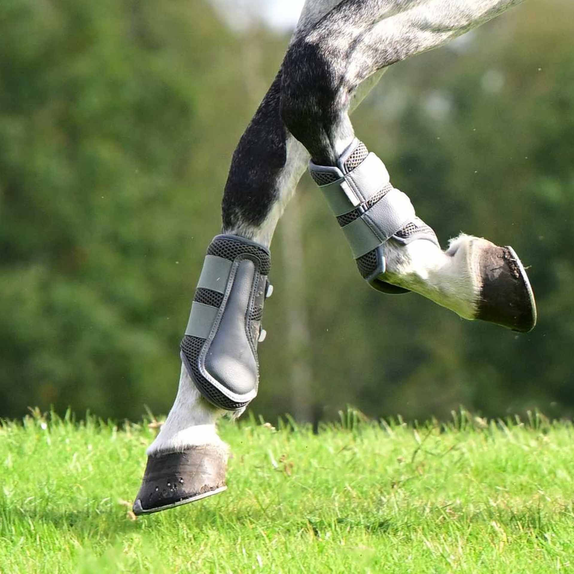 BUSSE Gamache 3D AIR EFFECT, légáteresztő lábvédő lovak számára, XL szürke