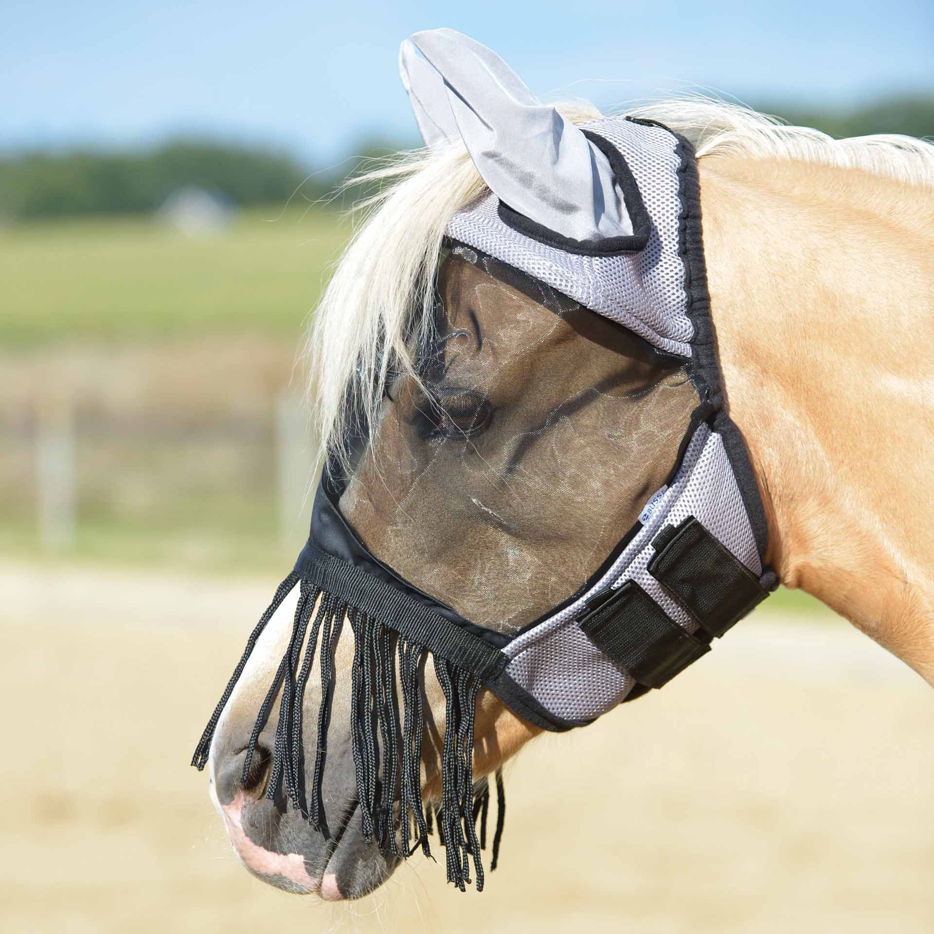 Masque anti-mouches BUSSE FLY COVER FRANSEN GAP II, protection complète, COB gris/noir
