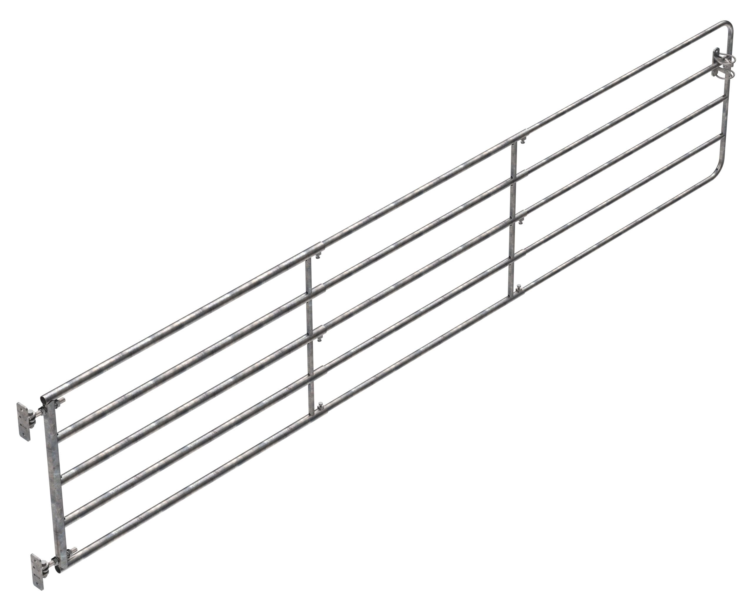 Metallzaun, Torpaneel, Geländerstäbe, Stahlstangen, Wandmontage