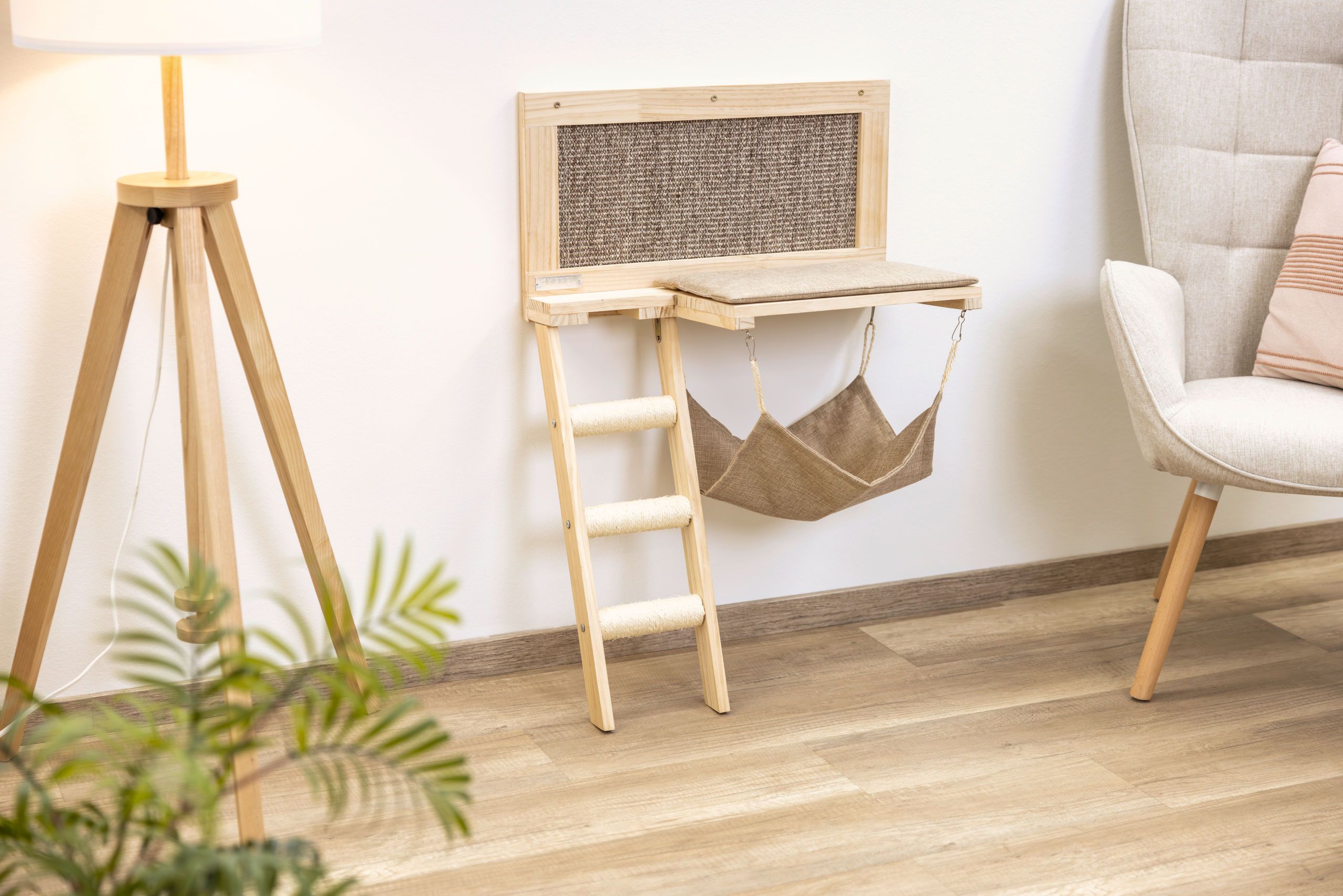 Katzenspielzeug, wandmontiert, Hängematte, aus Holz, Sofa-Zubehör